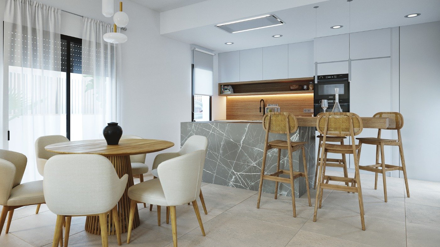 New Build - 4 Bedroom 2 Bathroom Villa in Baños y Mendigo - Altaona Golf  - Murcia