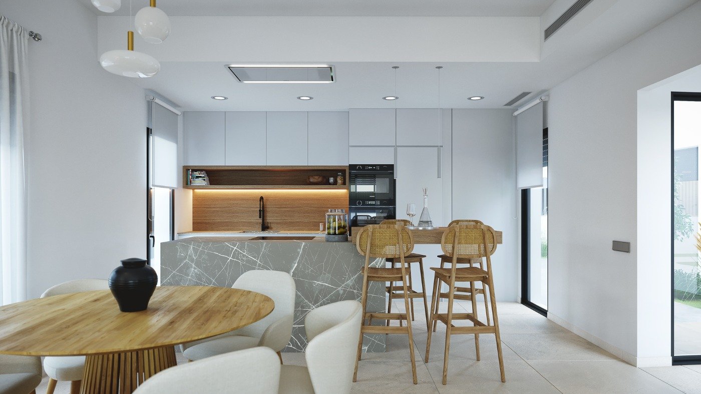 New Build - 4 Bedroom 2 Bathroom Villa in Baños y Mendigo - Altaona Golf  - Murcia