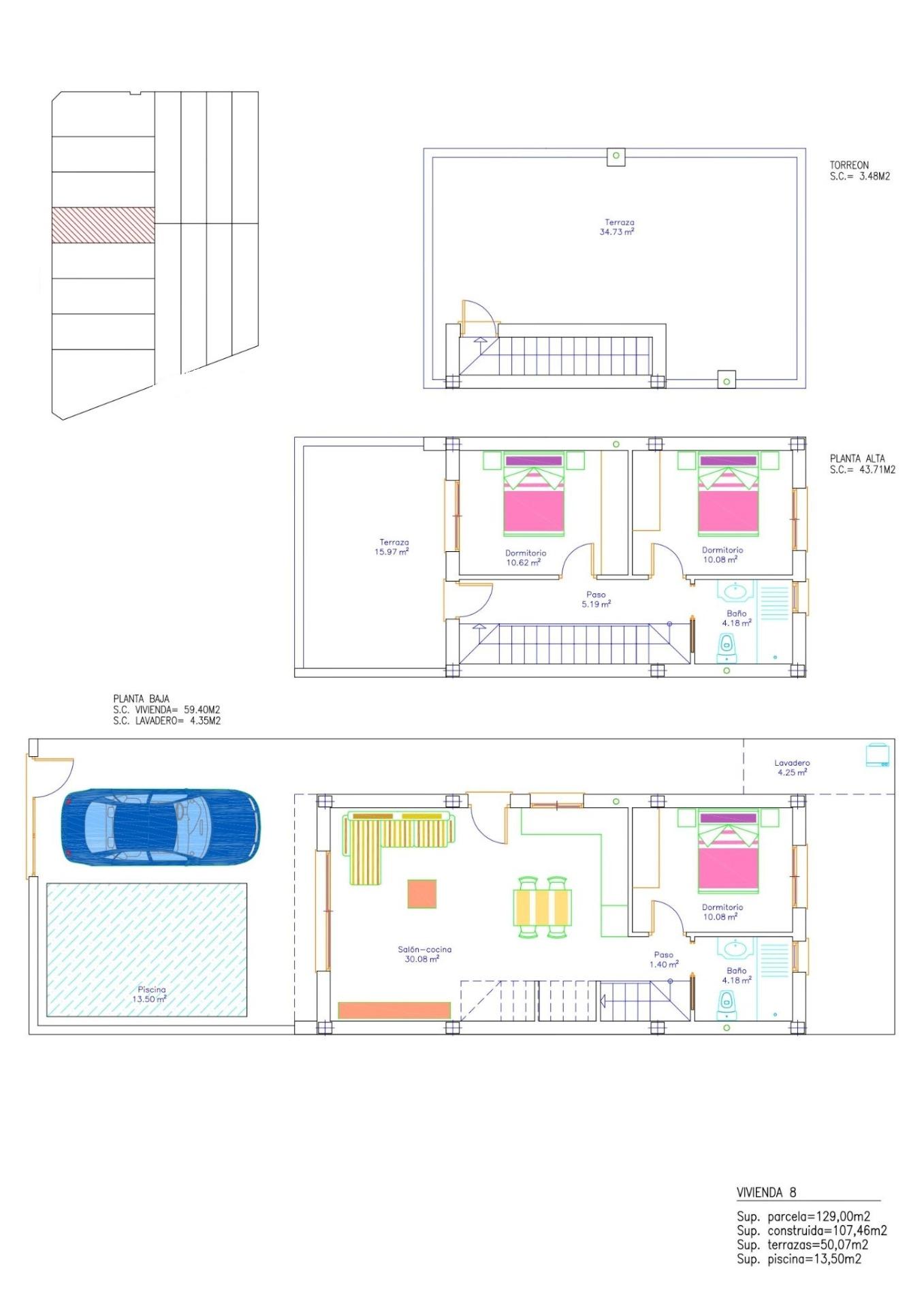New Build - 3 Bedroom 2 Bathroom Villa in San Pedro del Pinatar - Los Antolinos  - Murcia