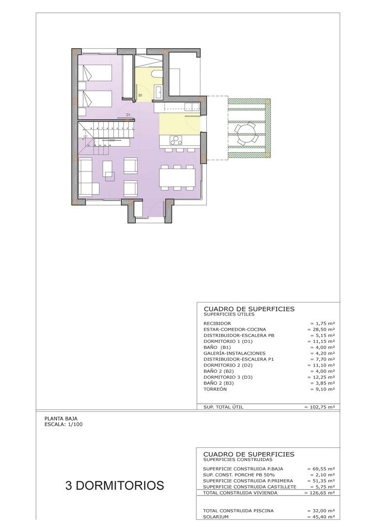 New Build - 3 Bedroom 2 Bathroom Villa in Cartagena - Playa Honda  - Murcia