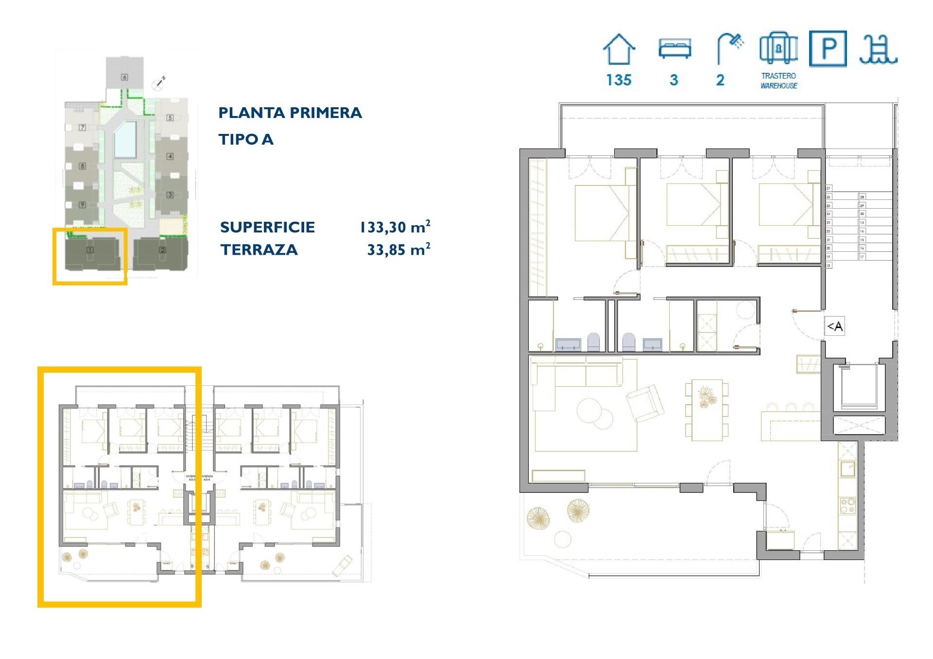 New Build - 3 Bedroom 2 Bathroom Apartment in San Pedro del Pinatar - Pueblo  - Murcia