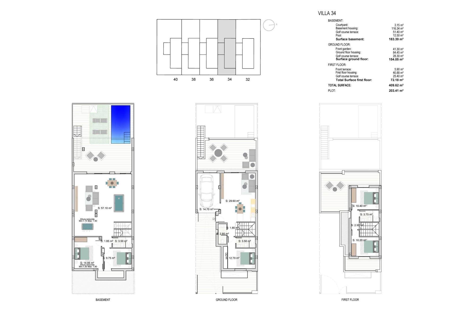 New Build - 3 Bedroom 4 Bathroom Villa in Los Alcazares - Serena Golf  - Murcia