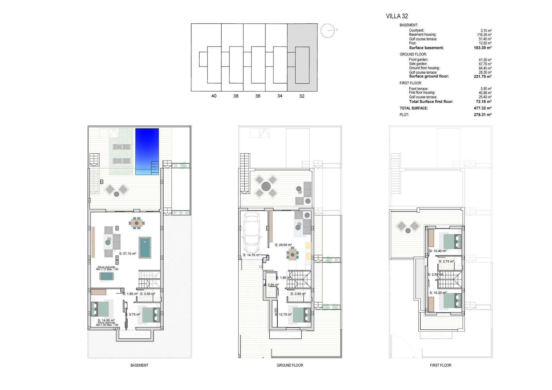 New Build - 3 Bedroom 4 Bathroom Villa in Los Alcazares - Serena Golf  - Murcia