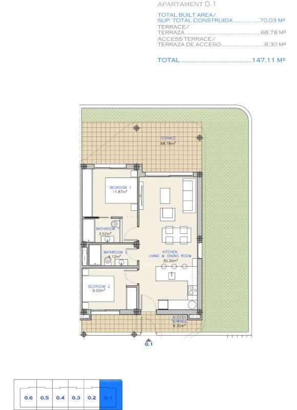 For sale - 2 Bedroom 2 Bathroom Apartment in Los Alcazares - Serena Golf  - Murcia