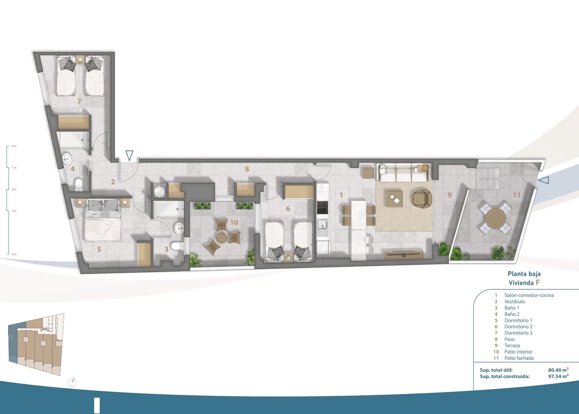 New Build - 3 Bedroom 2 Bathroom Apartment in San Pedro del Pinatar - Playa Villananitos  - Murcia