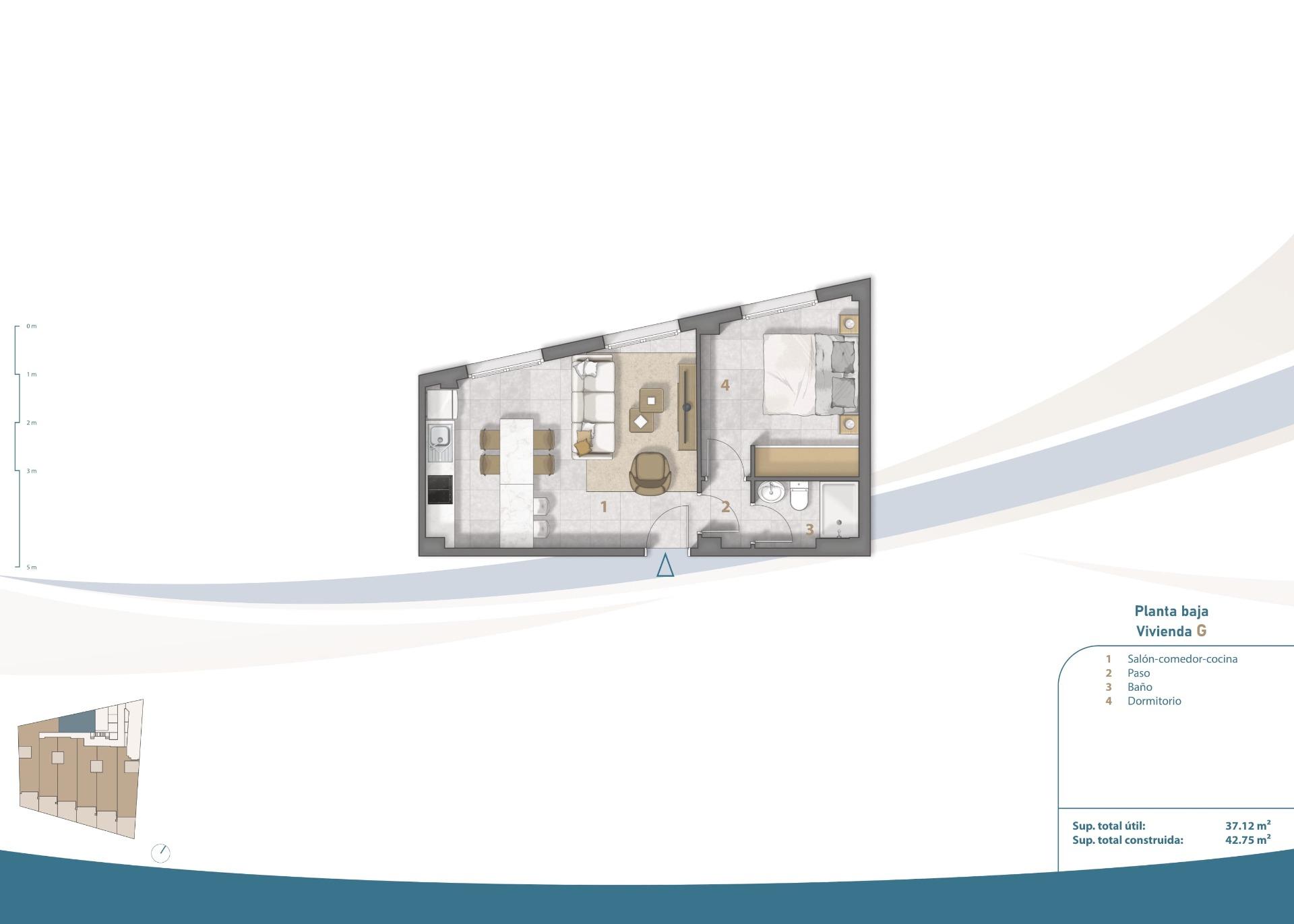 New Build - 1 Bedroom 1 Bathroom Apartment in San Pedro del Pinatar - Playa Villananitos  - Murcia