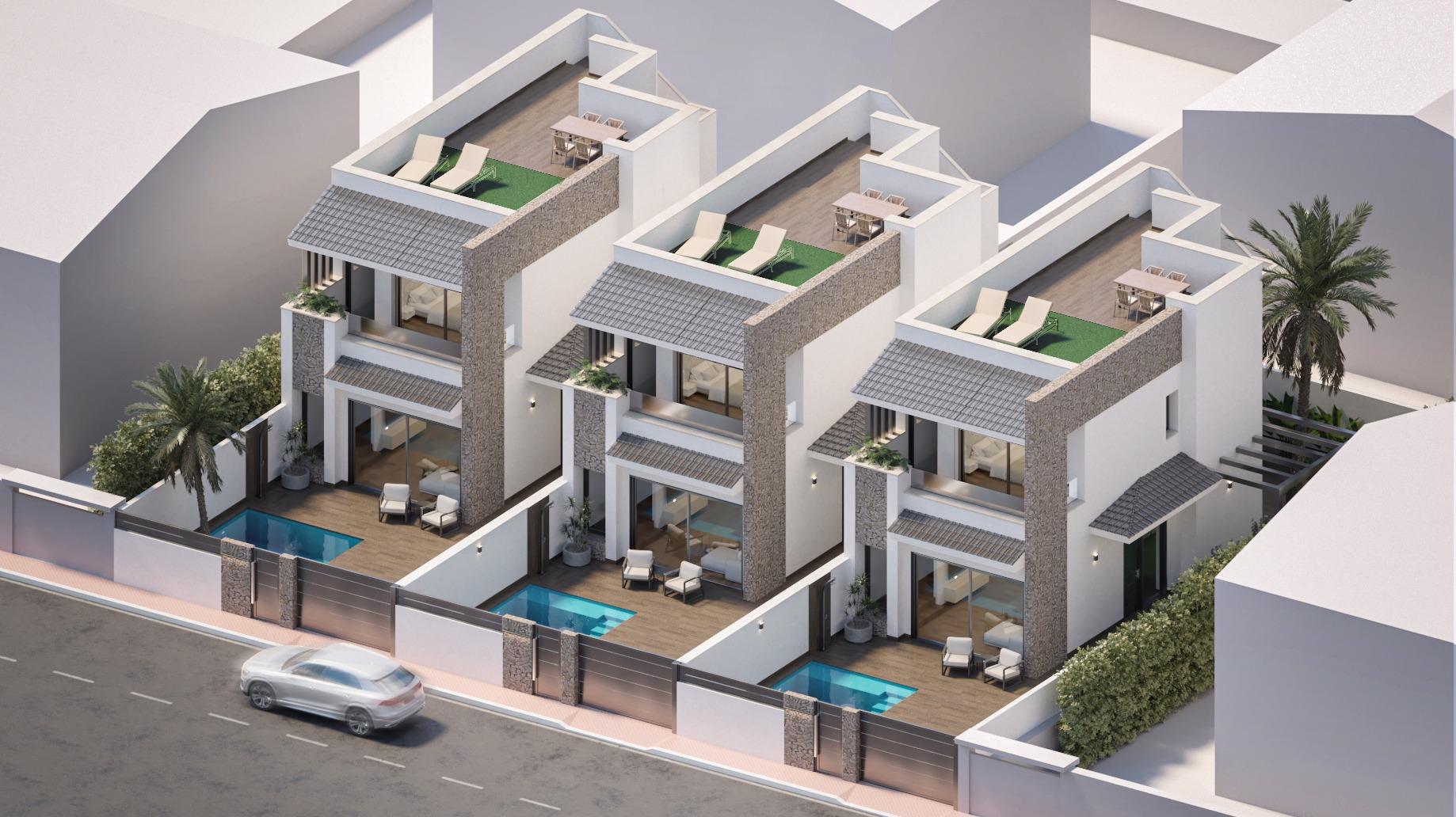 New Build - 3 Bedroom 3 Bathroom Villa in San Pedro del Pinatar - Pueblo  - Murcia