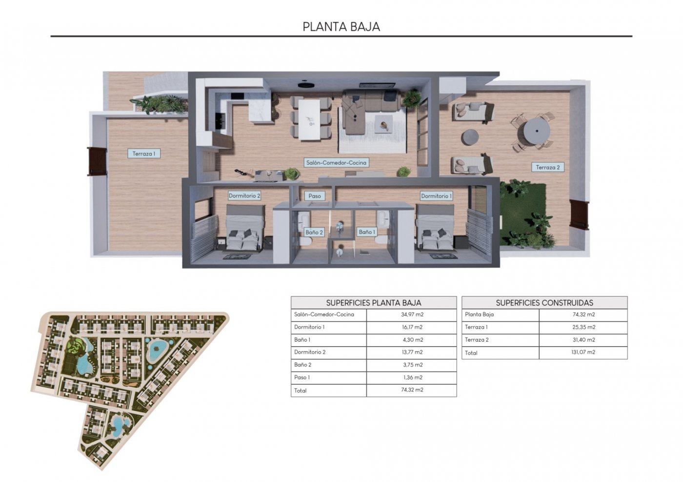 New Build - 2 Bedroom 2 Bathroom Bungalow in Torrevieja - Los Balcones  - Alicante