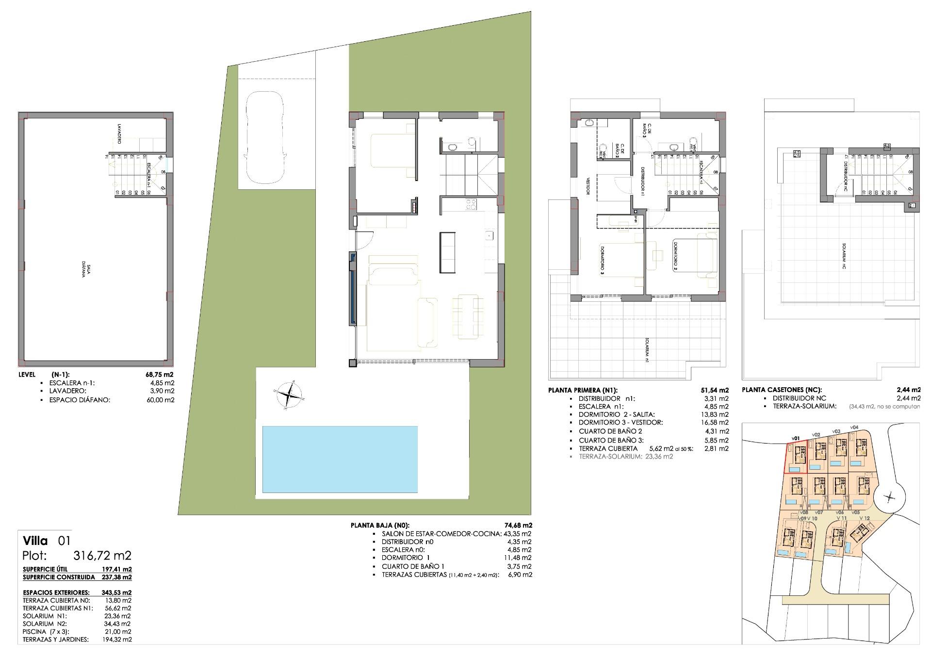 New Build - 3 Bedroom 3 Bathroom Villa in San Miguel de Salinas - Cerro Del Sol  - Alicante