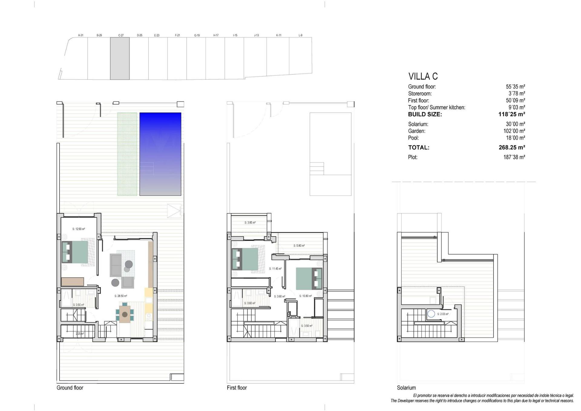 New Build - 3 Bedroom 3 Bathroom Villa in Los Alcazares - Playa la Atascadera  - Murcia