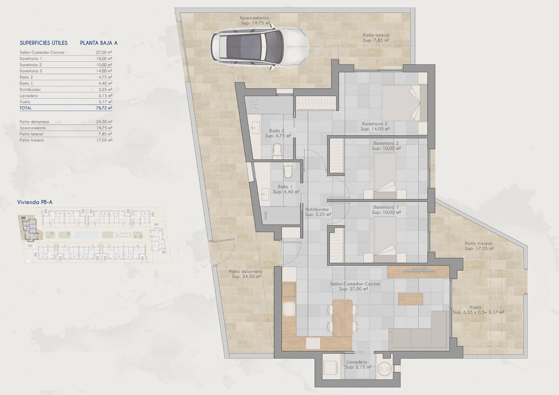 New Build - 3 Bedroom 2 Bathroom Bungalow in Torre Pacheco - Torrepacheco  - Murcia