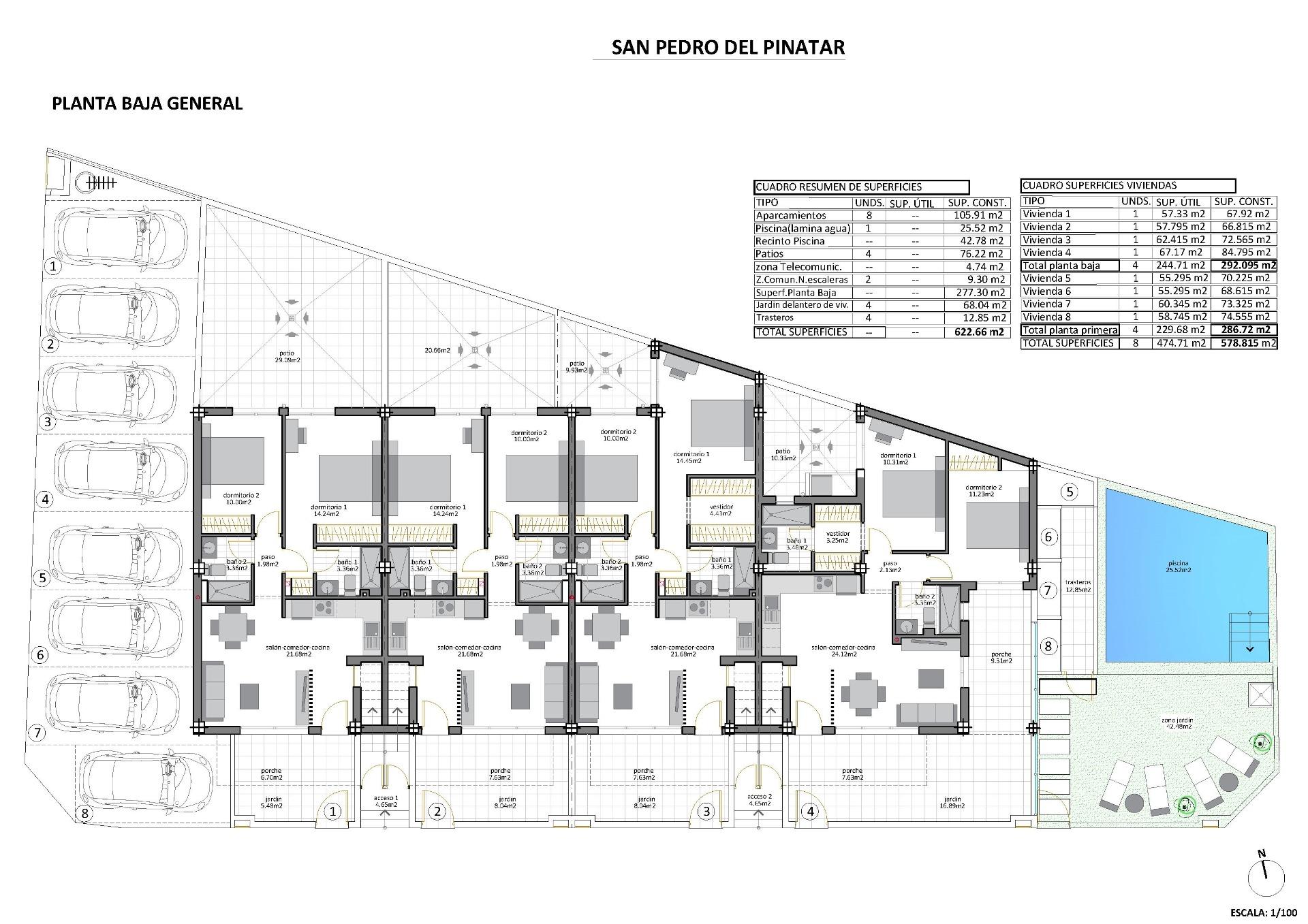New Build - 2 Bedroom 2 Bathroom Bungalow in San Pedro del Pinatar - Los Cuarteros  - Murcia