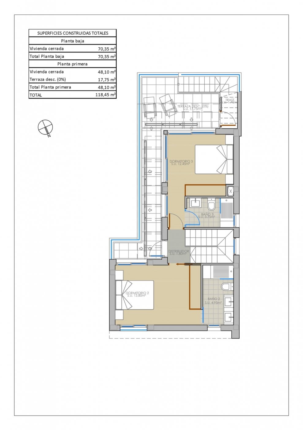 For sale - 3 Bedroom 3 Bathroom Villa in Pilar de La Horadada - Lo Romero Golf  - Alicante