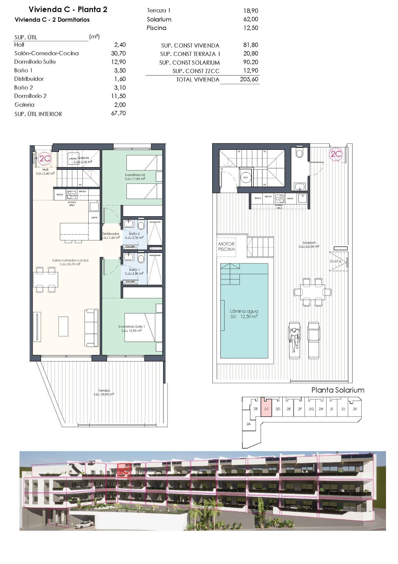 For sale - 2 Bedroom 2 Bathroom Penthouse in Benijofar - Pueblo  - Alicante