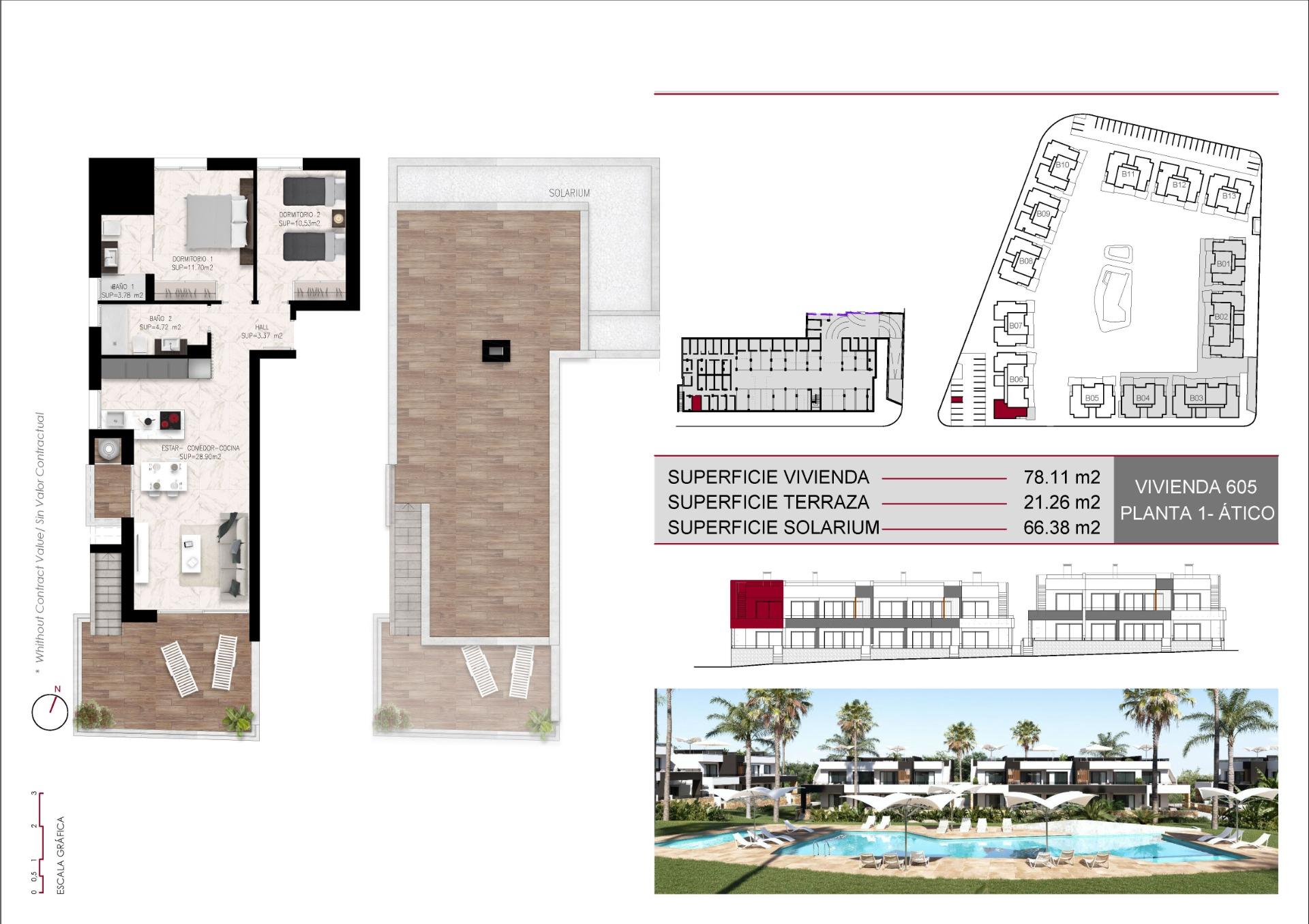 For sale - 2 Bedroom 2 Bathroom Bungalow in Ciudad Quesada - Lo Marabú  - Alicante