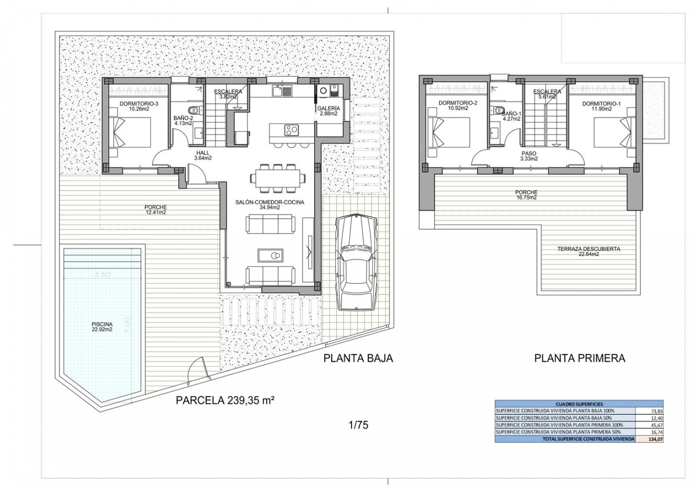 For sale - 3 Bedroom 2 Bathroom Villa in Benijofar - Polideportivo  - Alicante