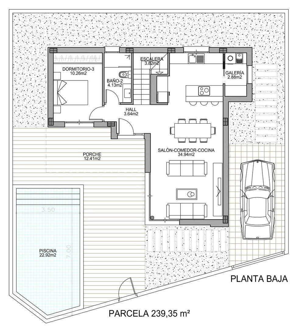 For sale - 3 Bedroom 2 Bathroom Villa in Benijofar - Polideportivo  - Alicante