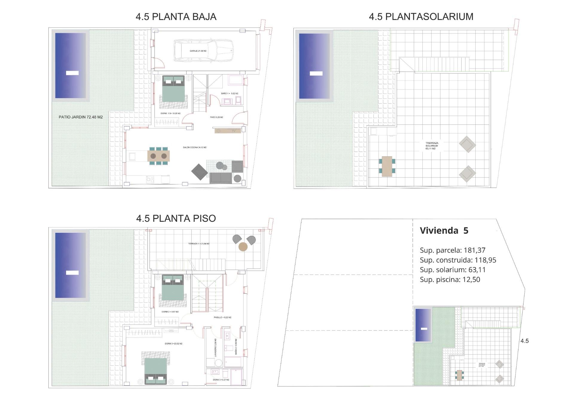 New Build - 3 Bedroom 3 Bathroom Villa in Los Belones - pueblo  - Murcia