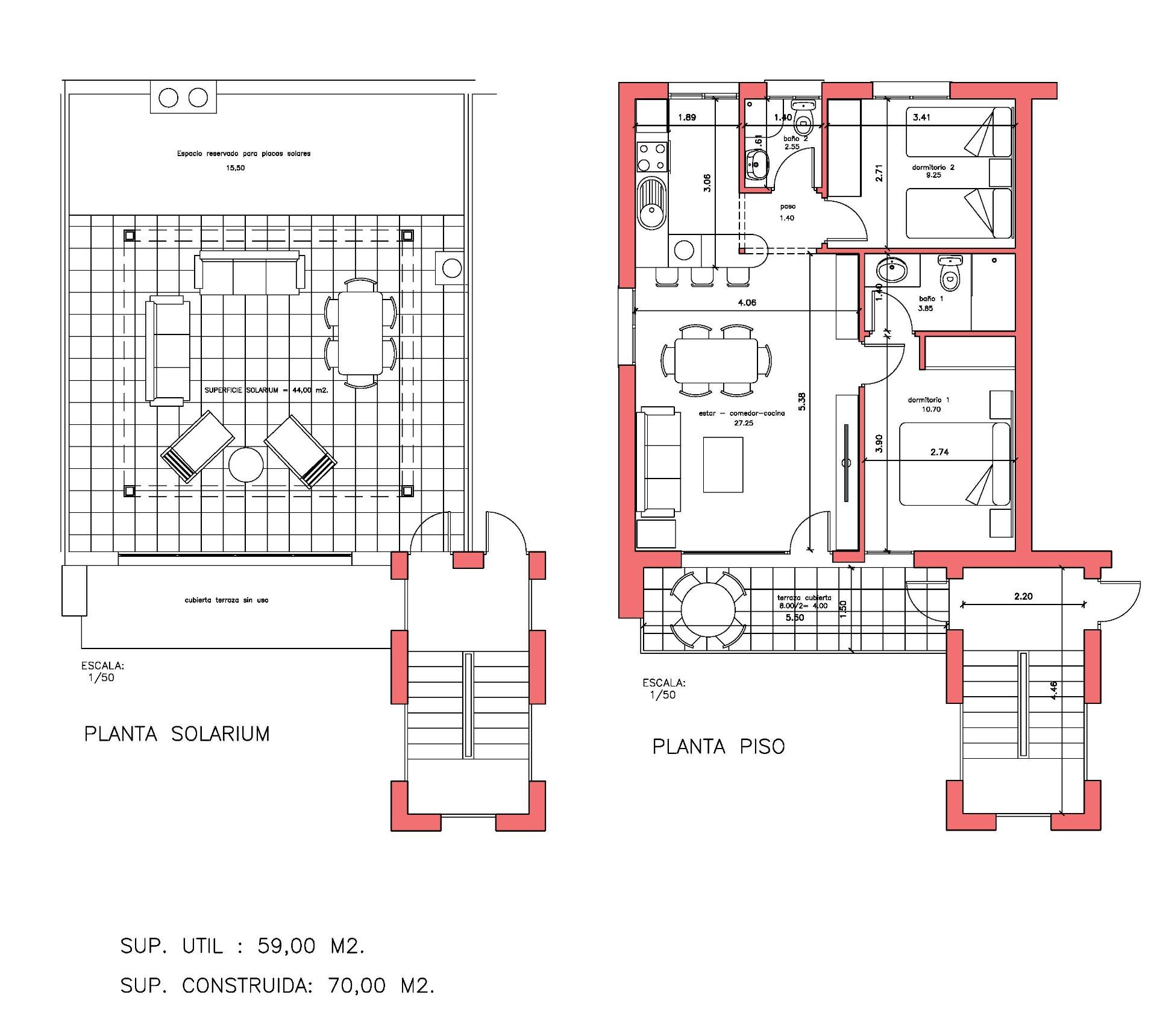 New Build - 2 Bedroom 2 Bathroom Penthouse in Fuente Álamo - La Pinilla  - Murcia