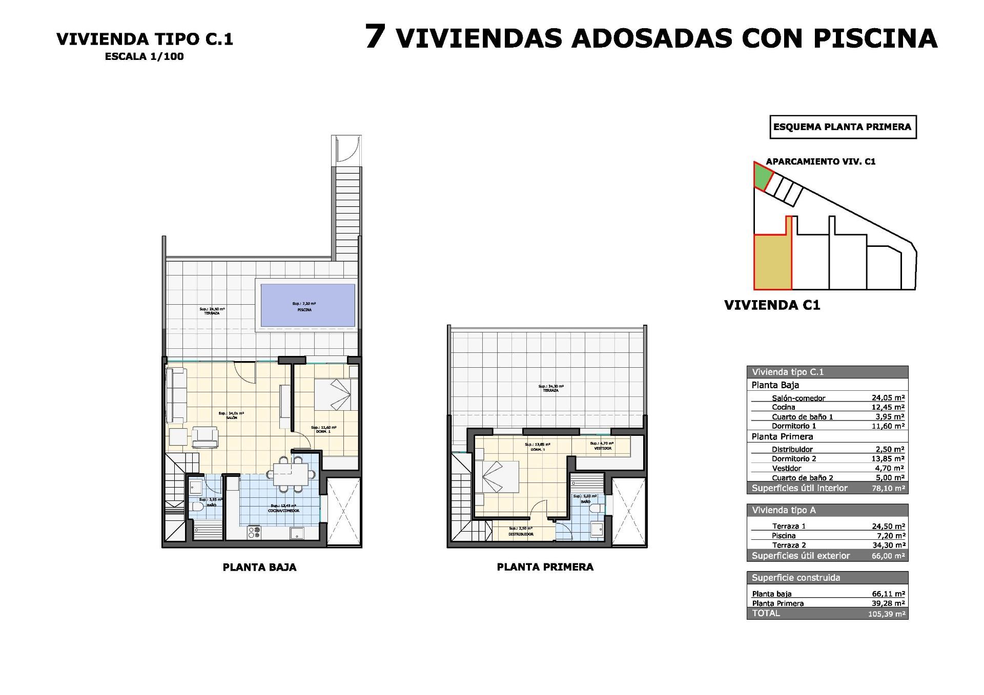 For sale - 2 Bedroom 2 Bathroom Bungalow in Pilar de La Horadada - pueblo  - Alicante
