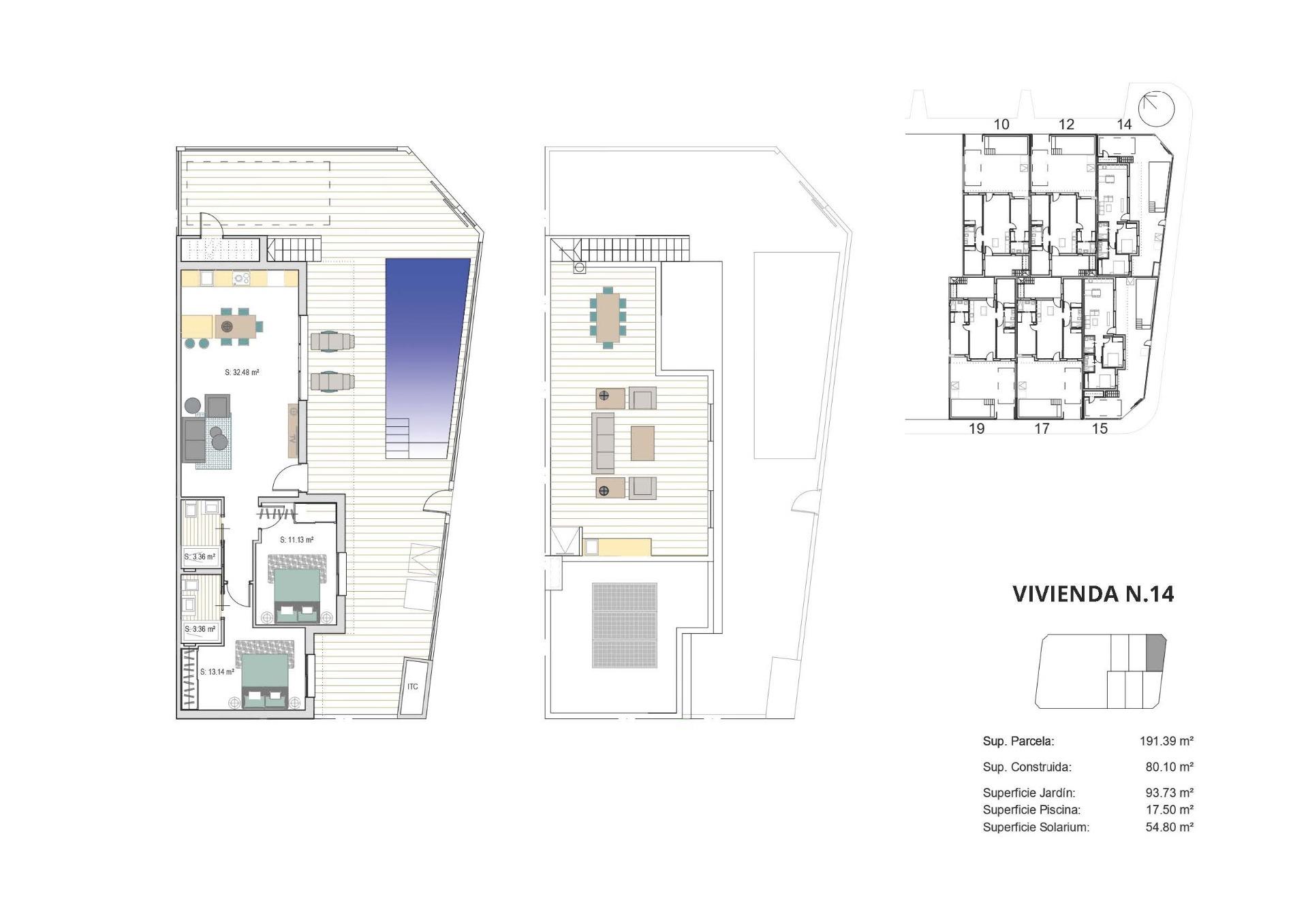 New Build - 2 Bedroom 2 Bathroom Villa in Torre Pacheco - Roldán  - Murcia