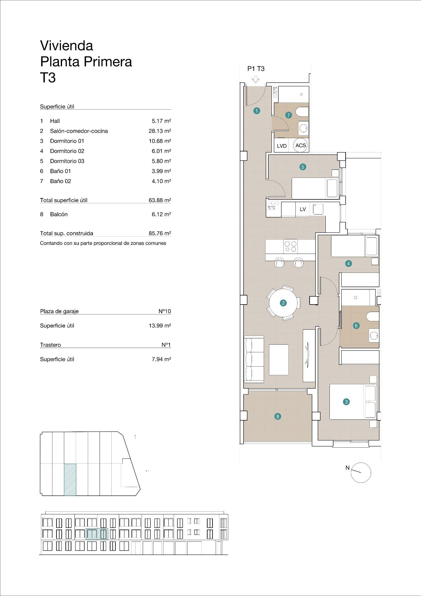 New Build - 3 Bedroom 2 Bathroom Apartment in Jacarilla - pueblo  - Alicante