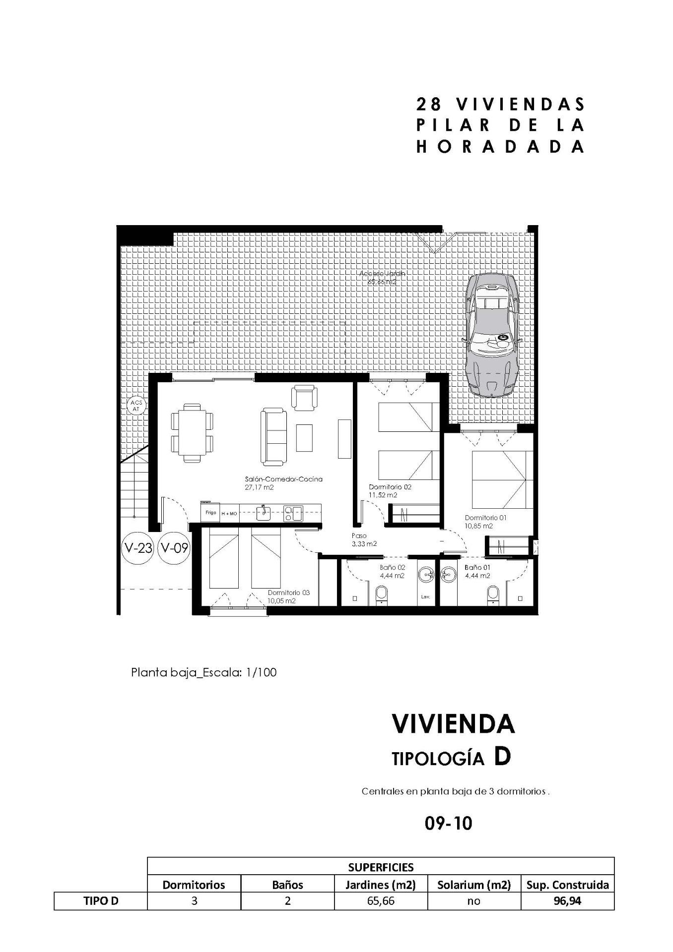 For sale - 3 Bedroom 2 Bathroom Bungalow in Pilar de La Horadada - pueblo  - Alicante