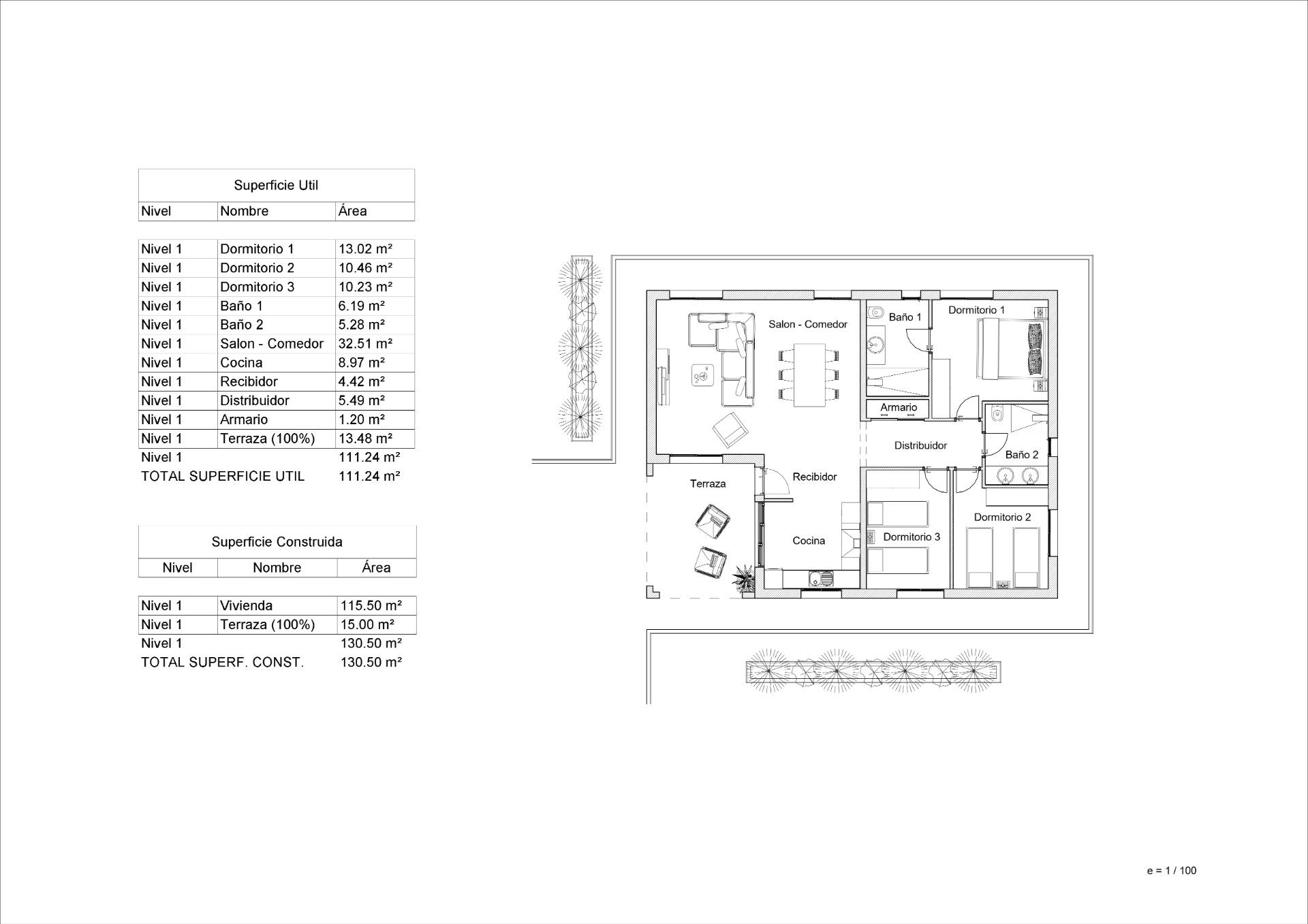 For sale - 3 Bedroom 2 Bathroom Villa in La Romana - Batistes  - Alicante
