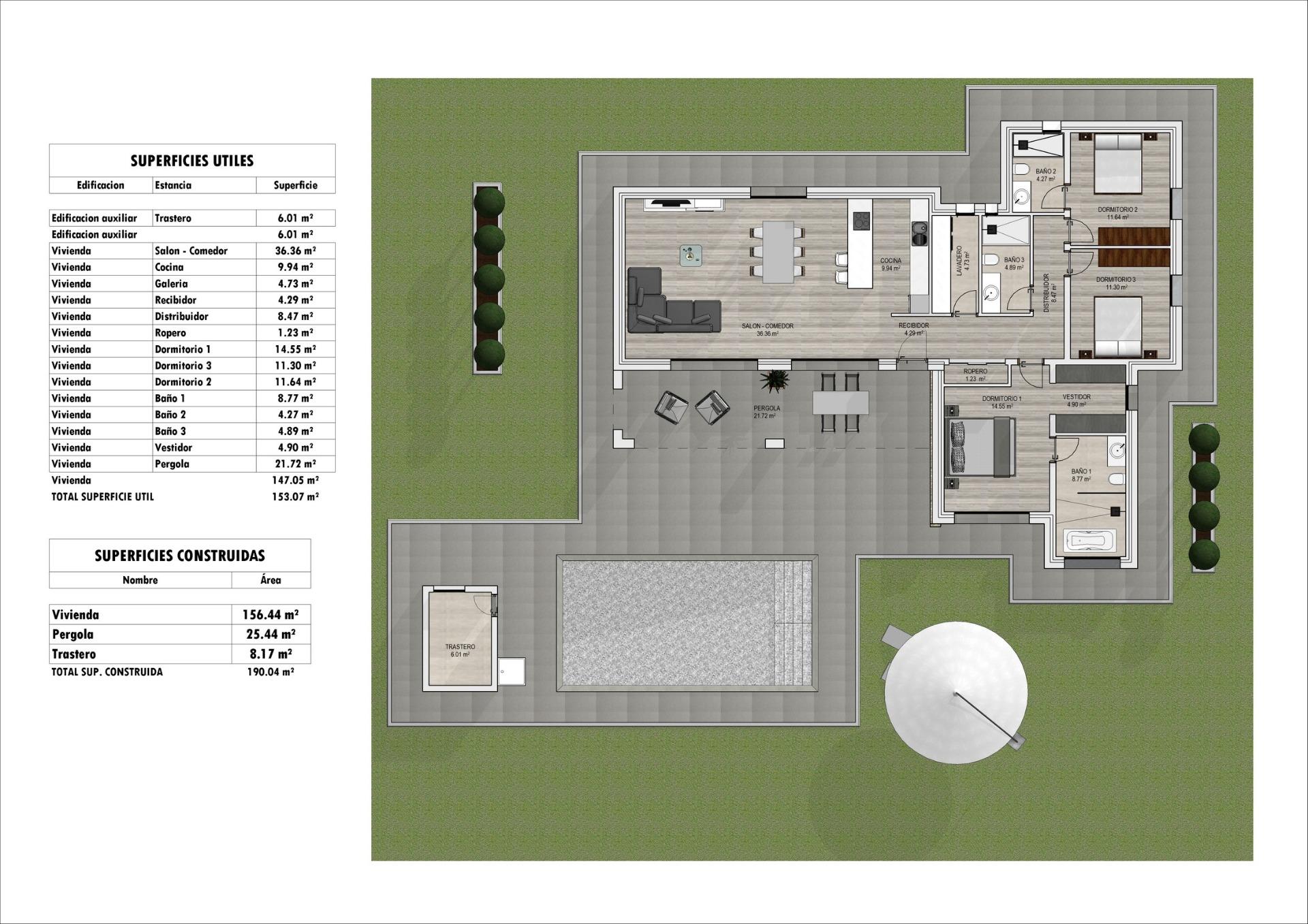For sale - 3 Bedroom 3 Bathroom Villa in Aspe - Poligono 19  - Alicante