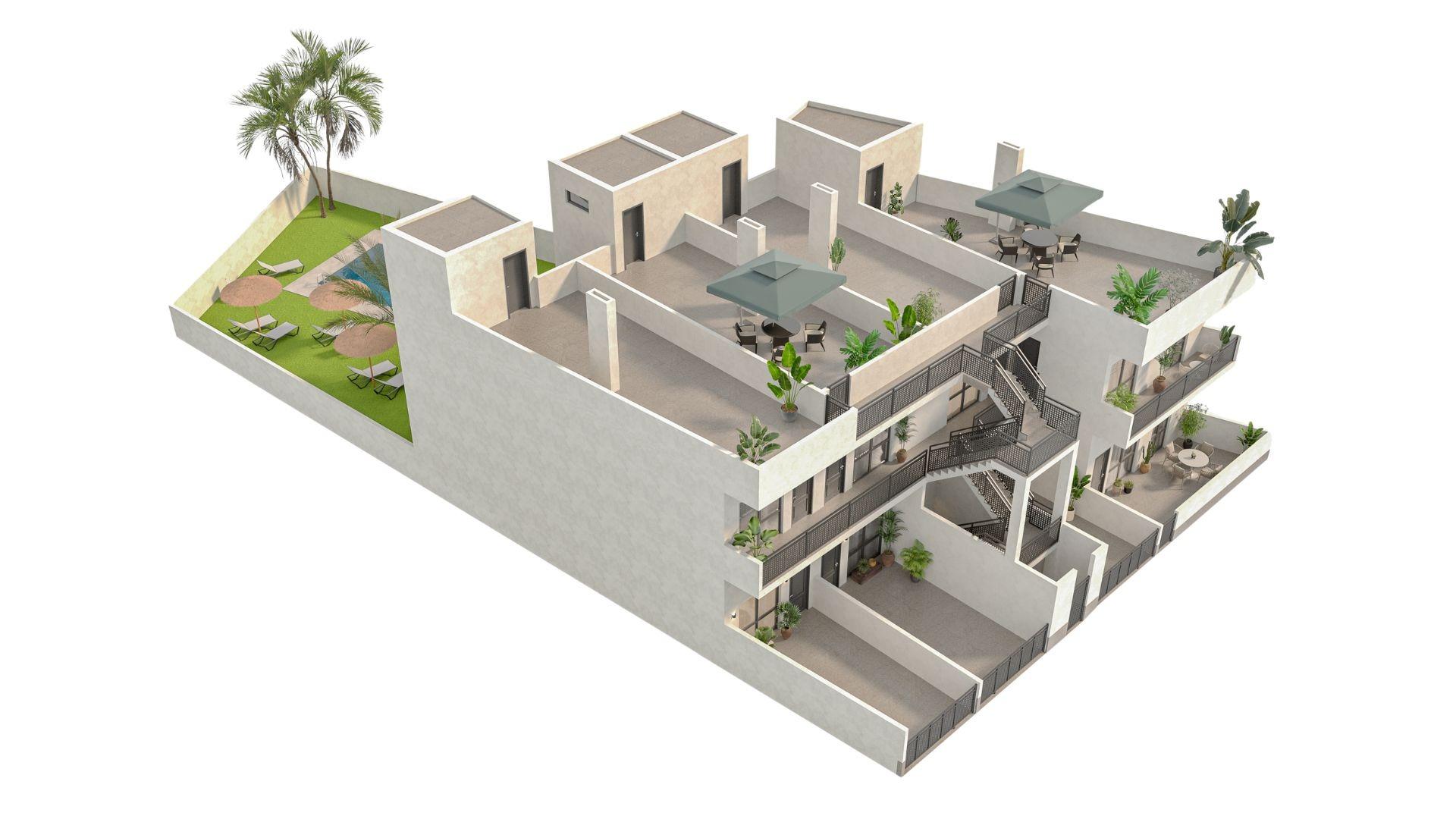 New Build - 2 Bedroom 1 Bathroom Ground floor apartment in Hondón de las Nieves - La Canalosa  - Alicante