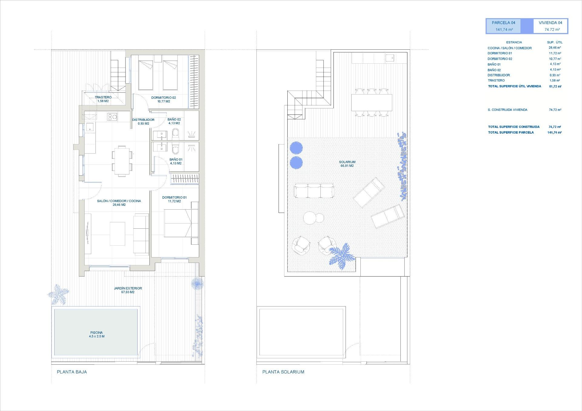 New Build - 2 Bedroom 2 Bathroom Villa in Roldan - Roldán  - Murcia