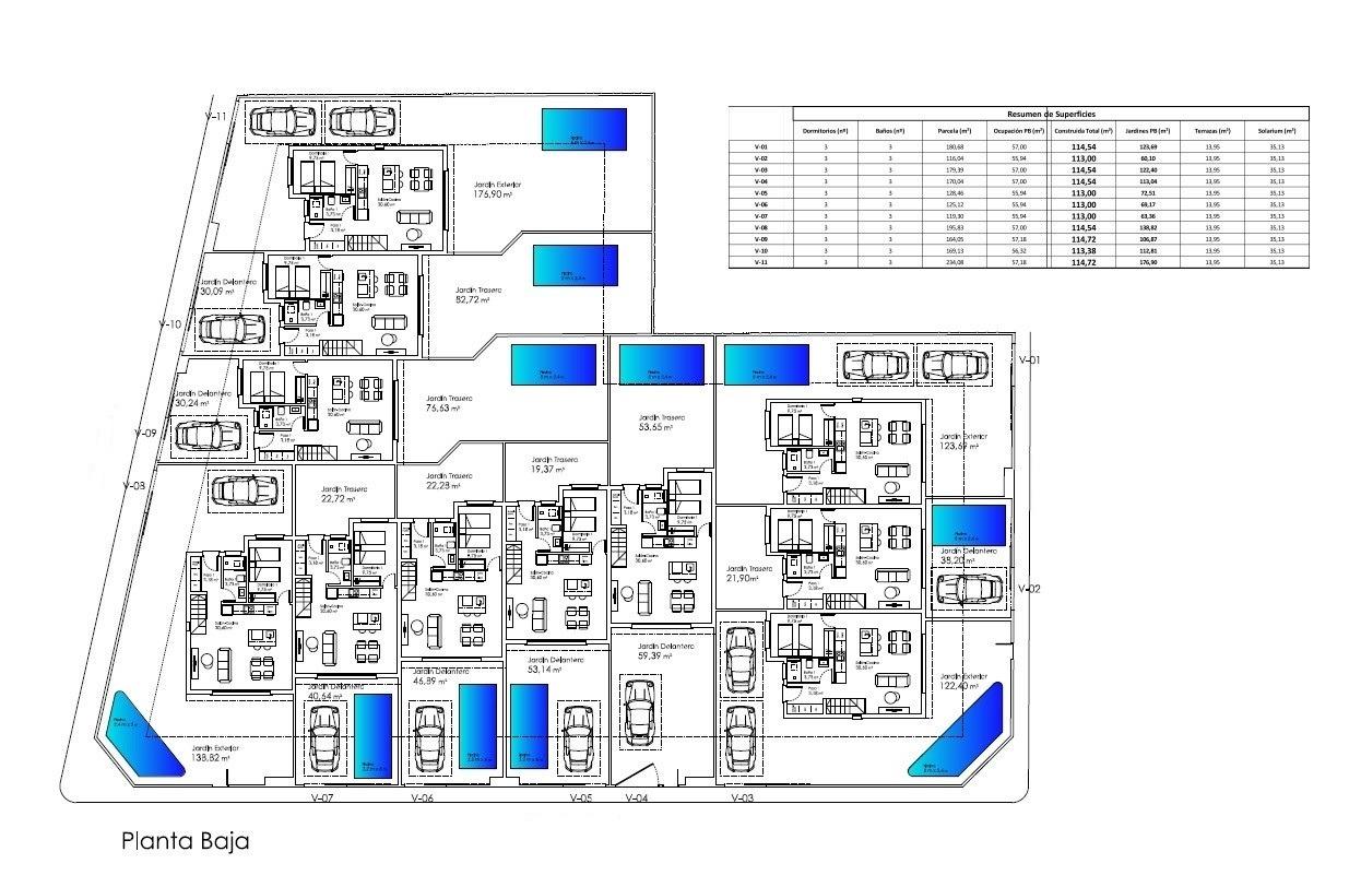New Build - 3 Bedroom 3 Bathroom Villa in San Javier - Santiago De La Ribera  - Murcia