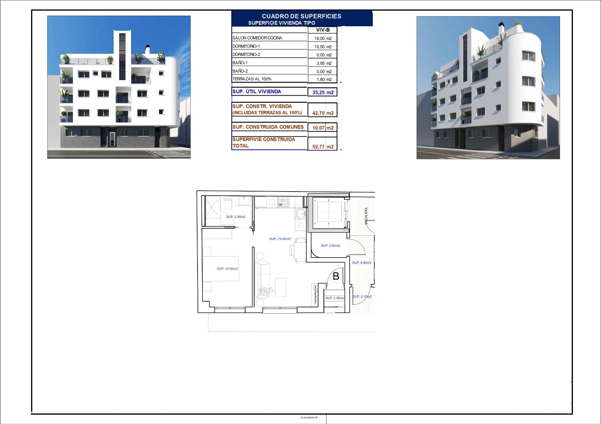 New Build - 1 Bedroom 1 Bathroom Apartment in Torrevieja - Centro  - Alicante