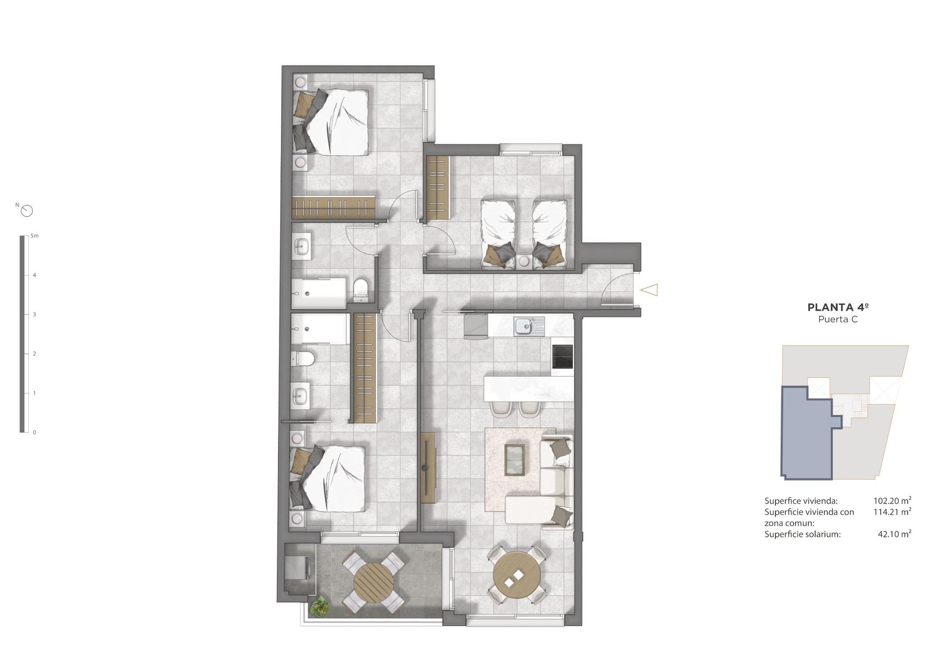 New Build - 3 Bedroom 2 Bathroom Penthouse in Guardamar del Segura - Pueblo  - Alicante
