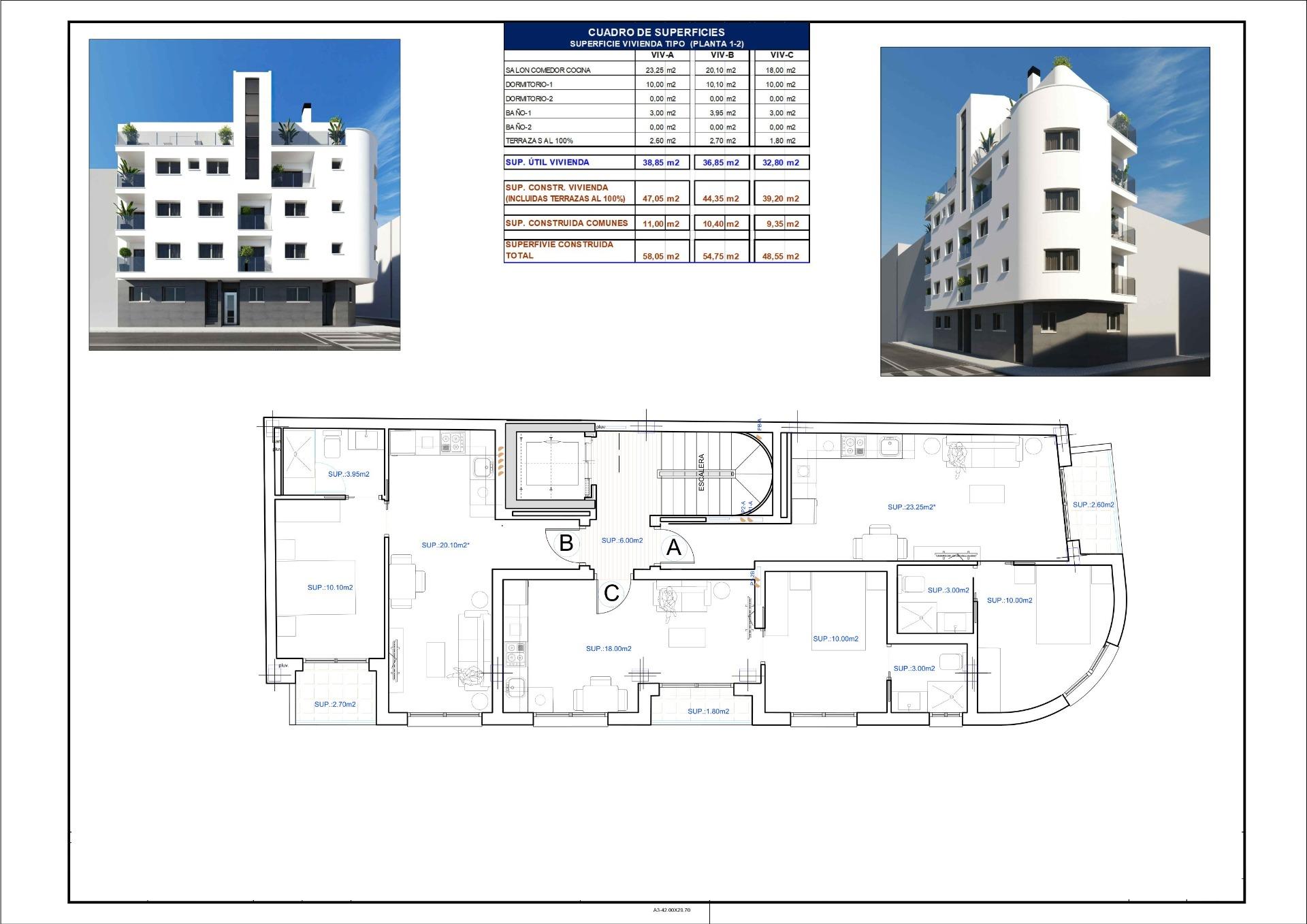 New Build - 1 Bedroom 1 Bathroom Apartment in Torrevieja - Centro  - Alicante