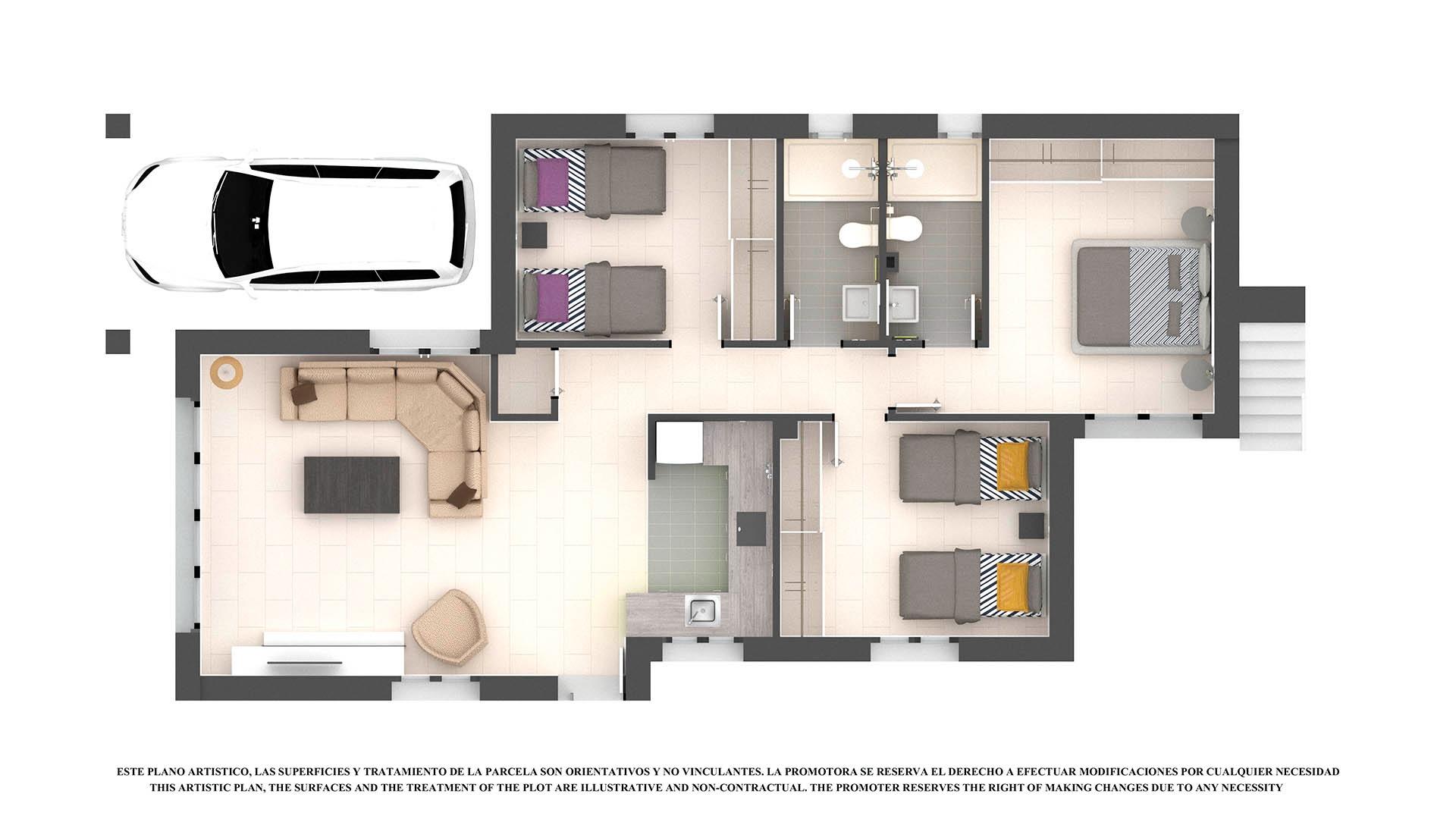 New Build - 3 Bedroom 2 Bathroom Villa in Los Alcazares - Serena Golf  - Murcia