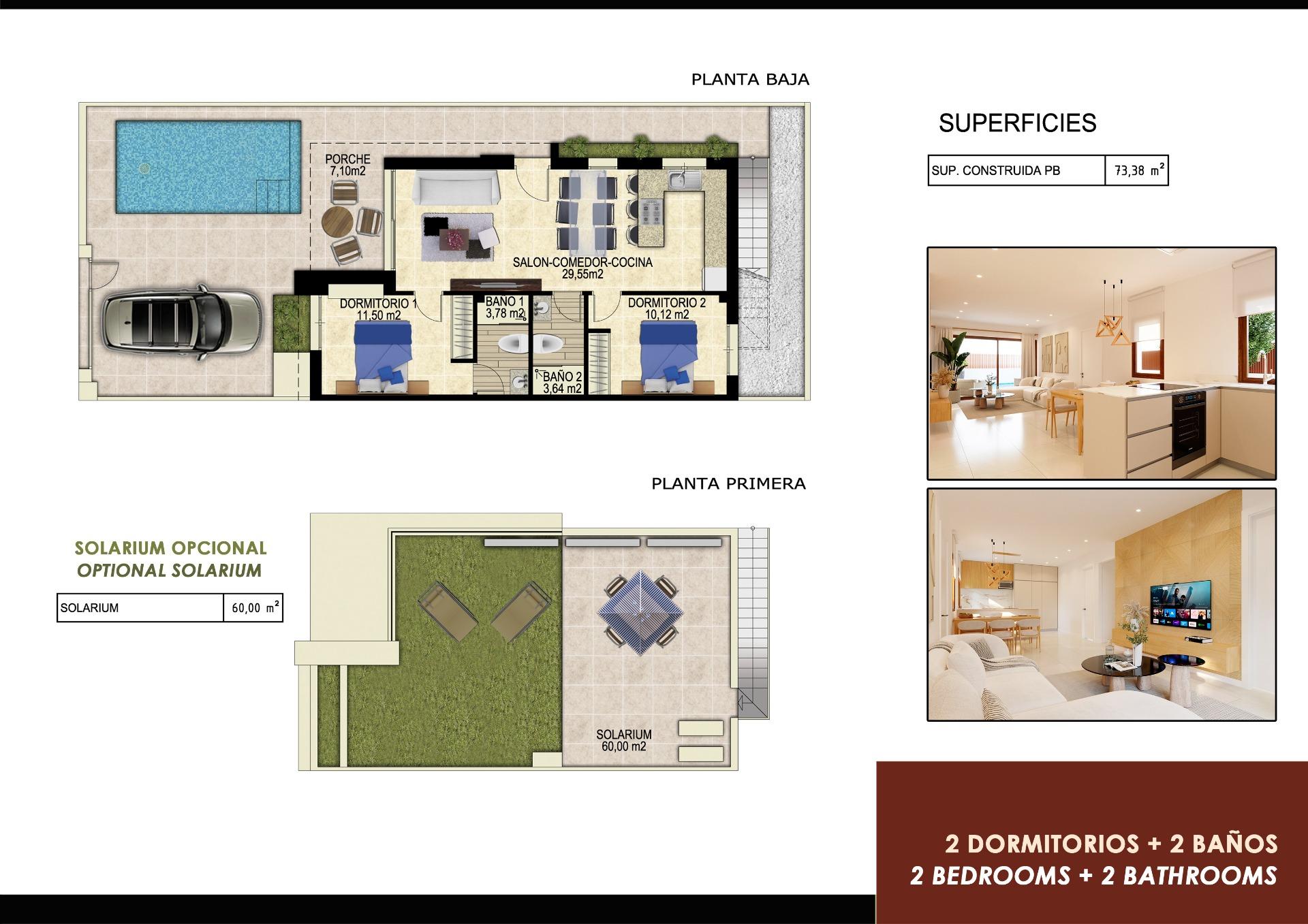 New Build - 2 Bedroom 2 Bathroom Villa in Vistabella Golf Resort - Vistabella Golf  - Alicante