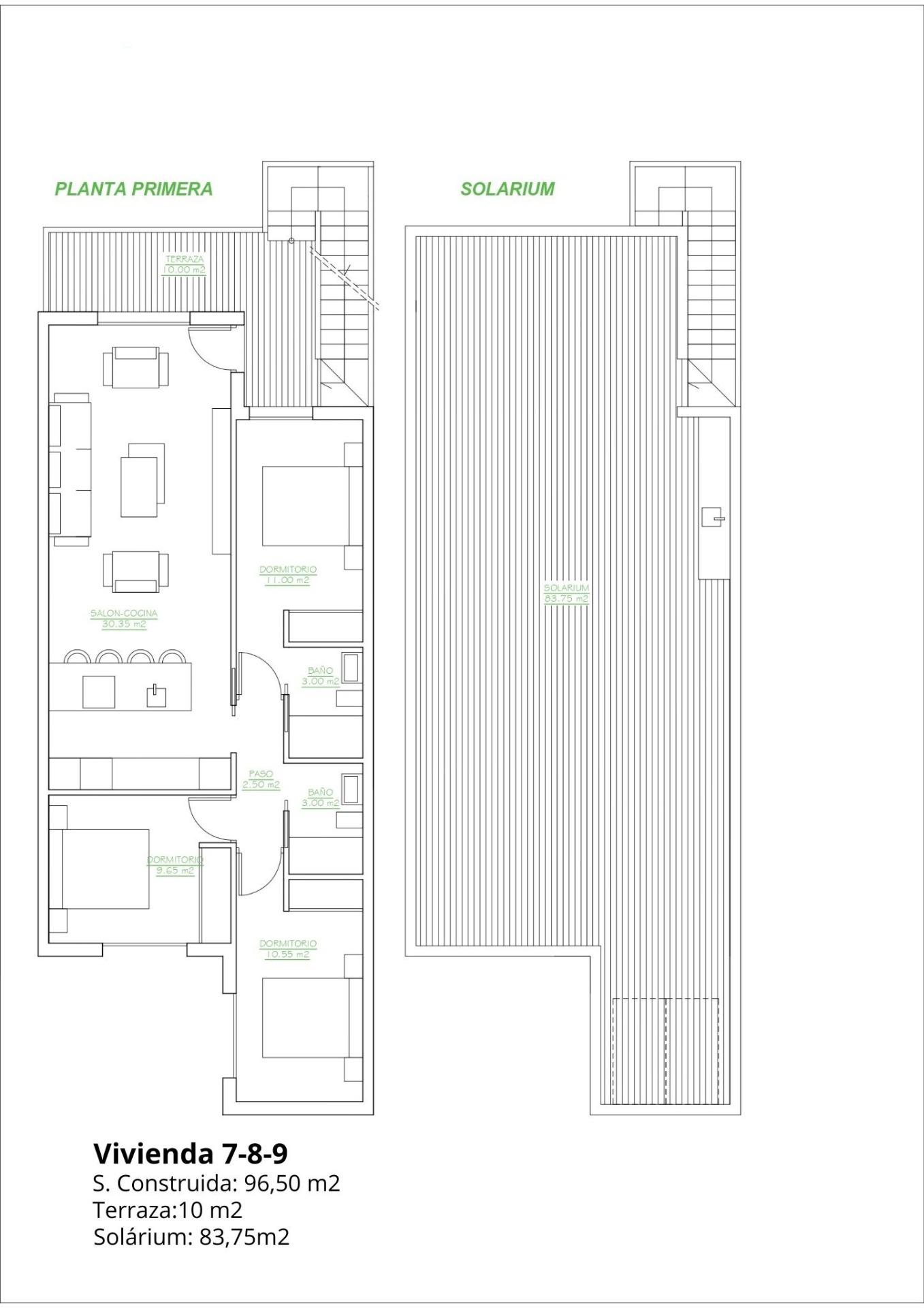 New Build - 3 Bedroom 2 Bathroom Bungalow in San Pedro del Pinatar - Los Antolinos  - Murcia