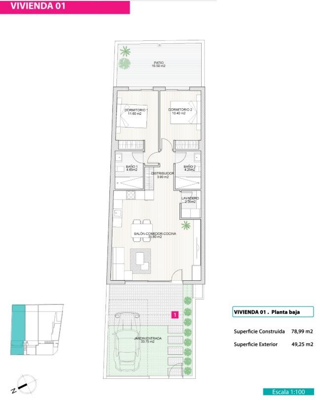 New Build - 2 Bedroom 2 Bathroom Bungalow in San Pedro del Pinatar - Lo Pagan  - Murcia