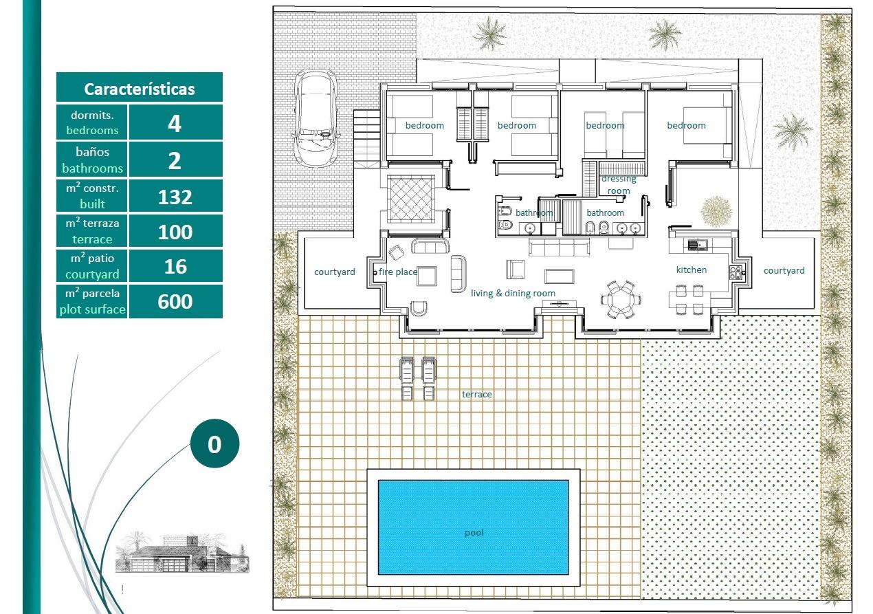 New Build - 4 Bedroom 2 Bathroom Villa in Sucina - Peraleja Golf  - Murcia