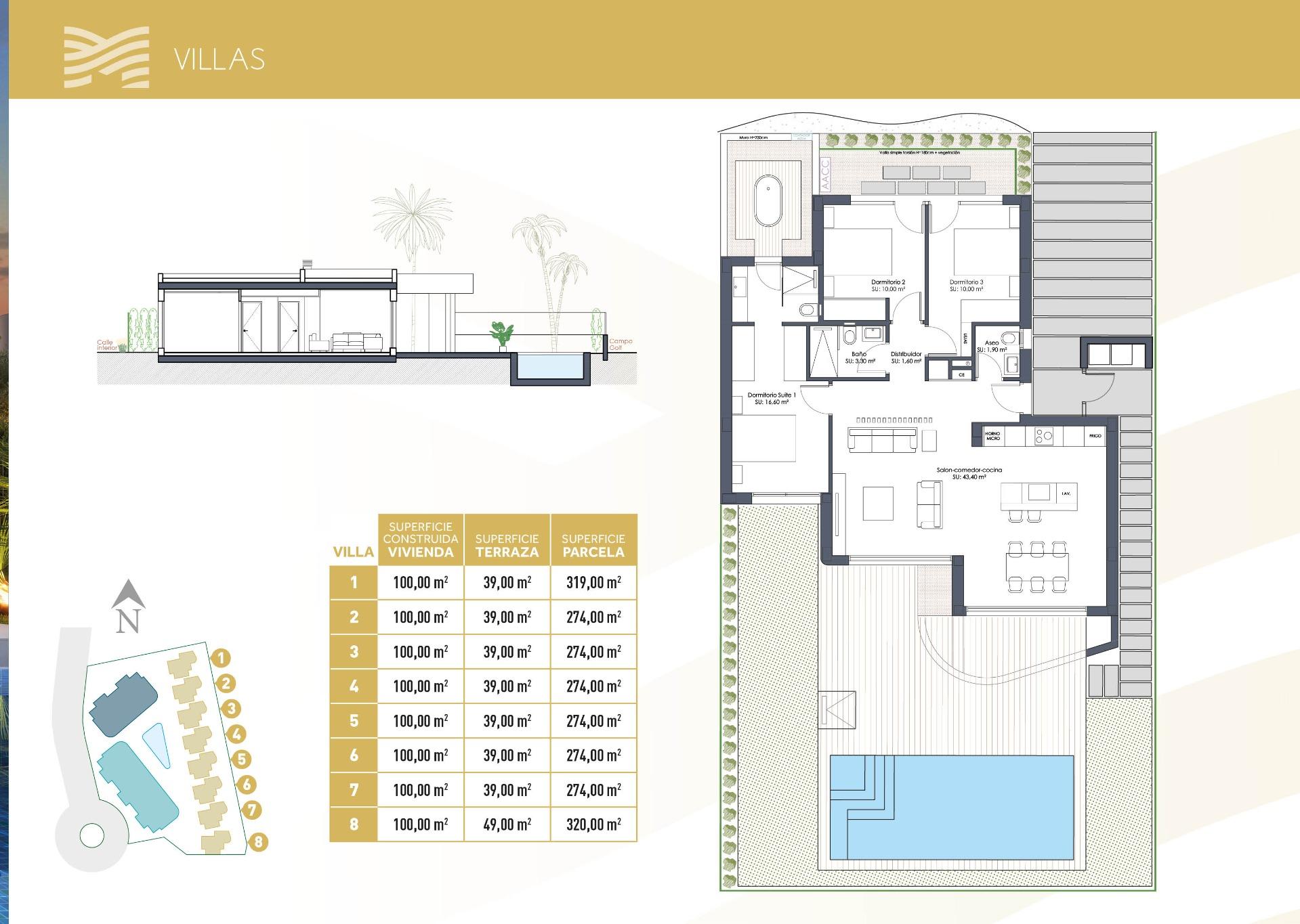 New Build - 3 Bedroom 2 Bathroom Villa in Los Alcazares - Serena Golf  - Murcia