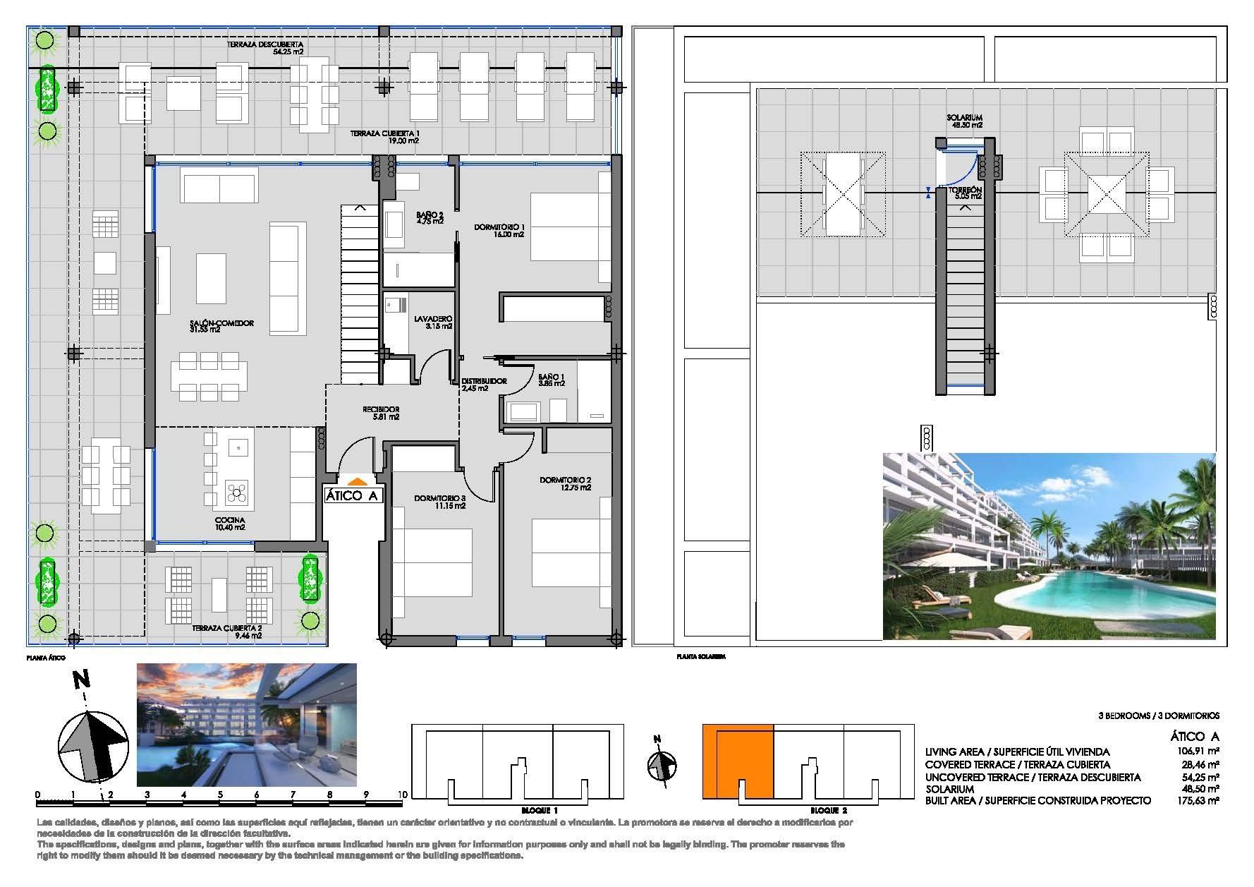 New Build - 3 Bedroom 2 Bathroom Penthouse in Cartagena - Mar De Cristal  - Murcia