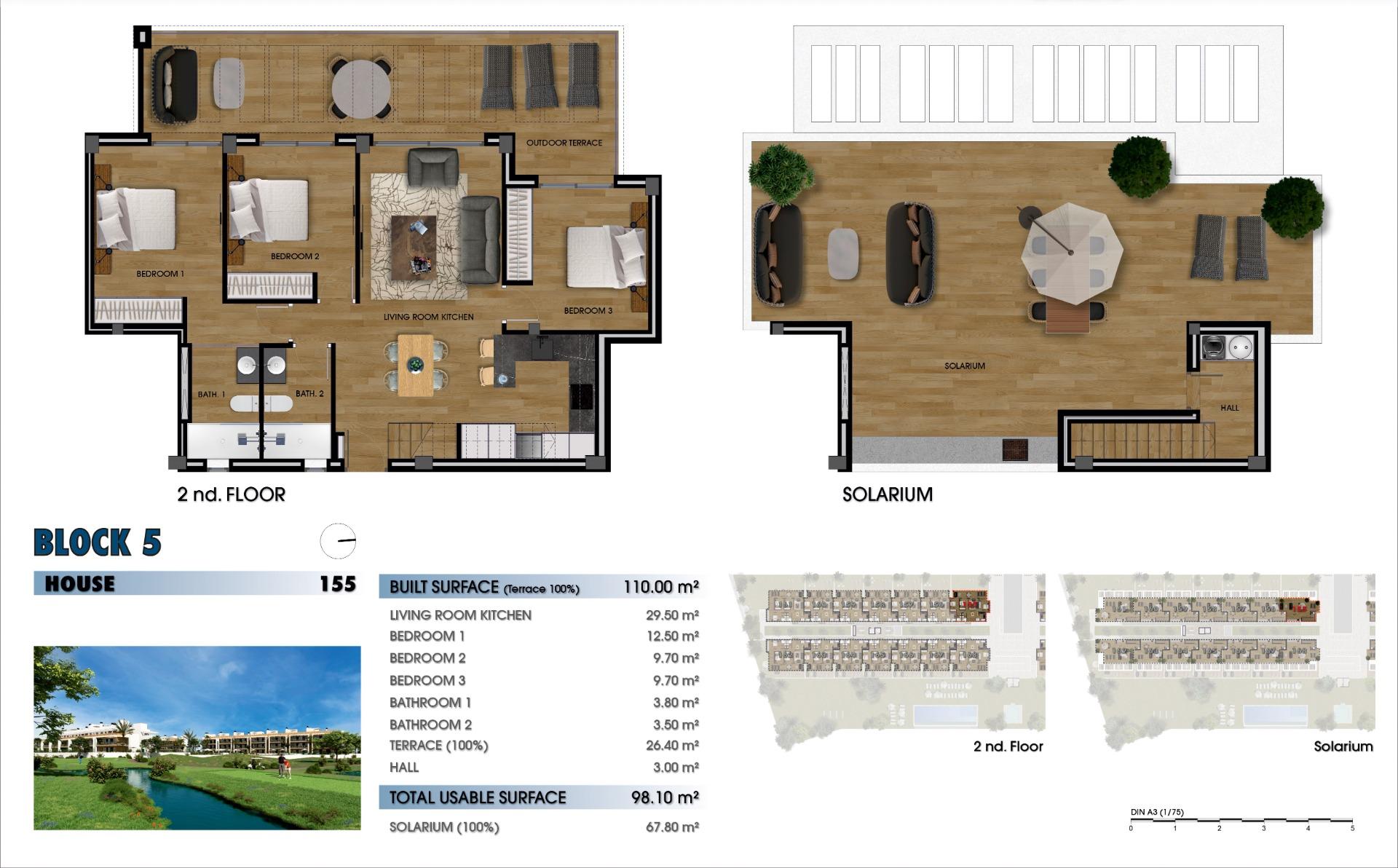 New Build - 3 Bedroom 2 Bathroom Penthouse in Los Alcazares - La Serena Golf  - Murcia