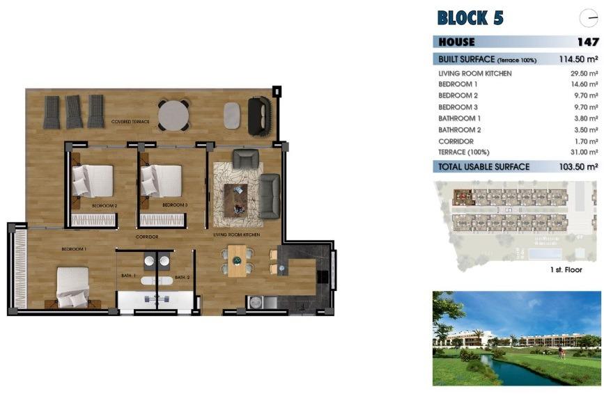 New Build - 3 Bedroom 2 Bathroom Apartment in Los Alcazares - La Serena Golf  - Murcia