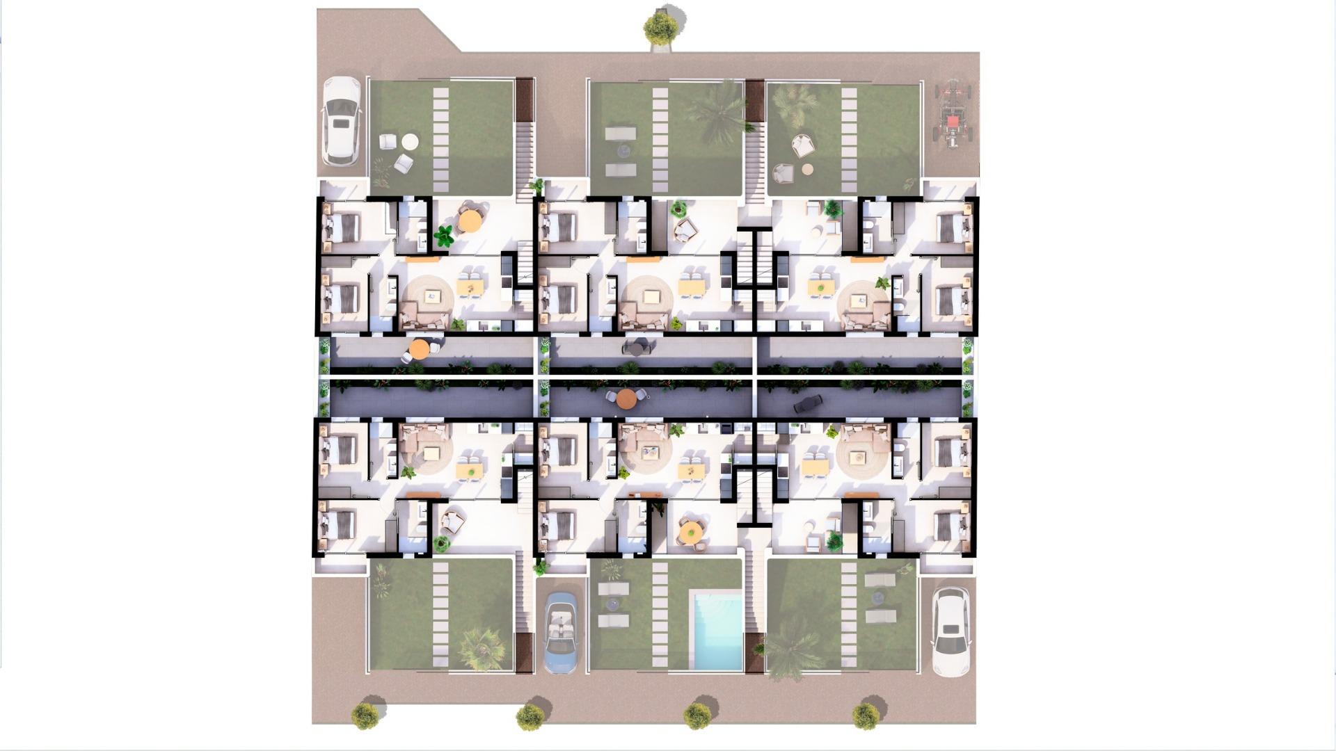 New Build - 2 Bedroom 2 Bathroom Bungalow in San Pedro del Pinatar - Lo Pagan  - Murcia