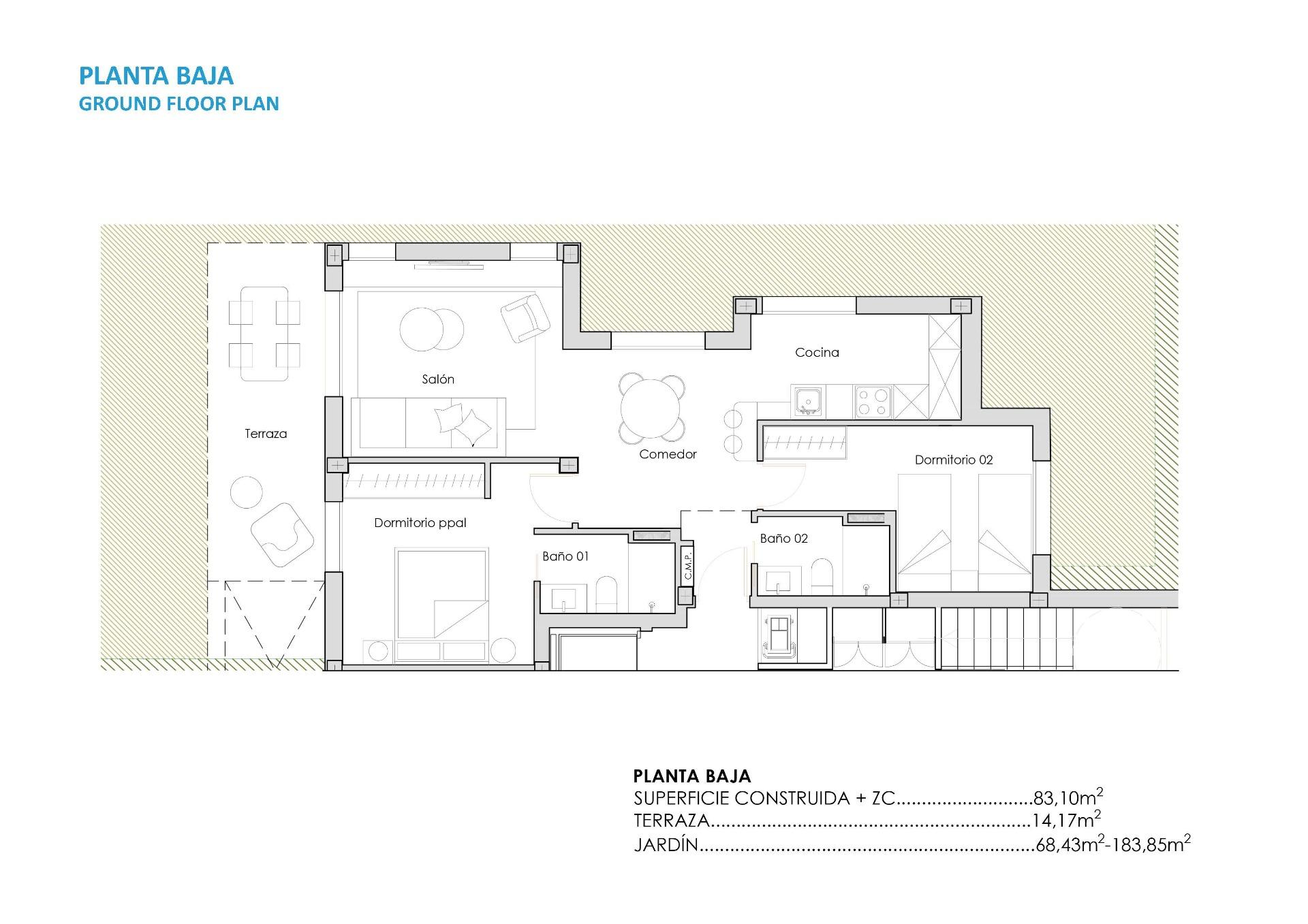 New Build - 2 Bedroom 2 Bathroom Apartment in Torre Pacheco - Santa Rosalia Lake And Life Resort  - Murcia