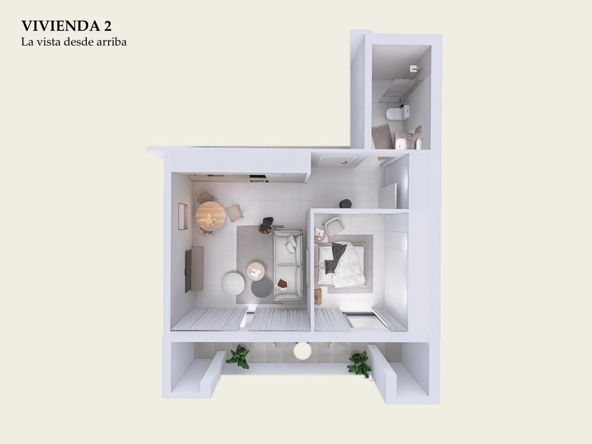 For sale - 1 Bedroom 1 Bathroom Apartment in Torrevieja - Playa Del Cura  - Alicante