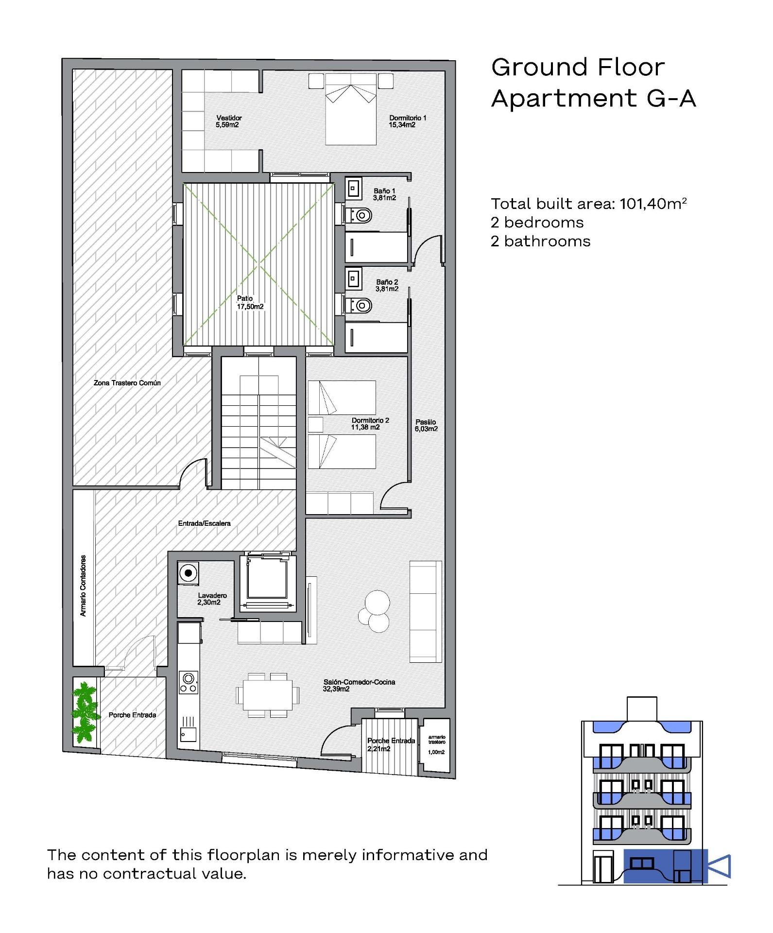 For sale - 2 Bedroom 2 Bathroom Apartment in Torrevieja - Centro  - Alicante