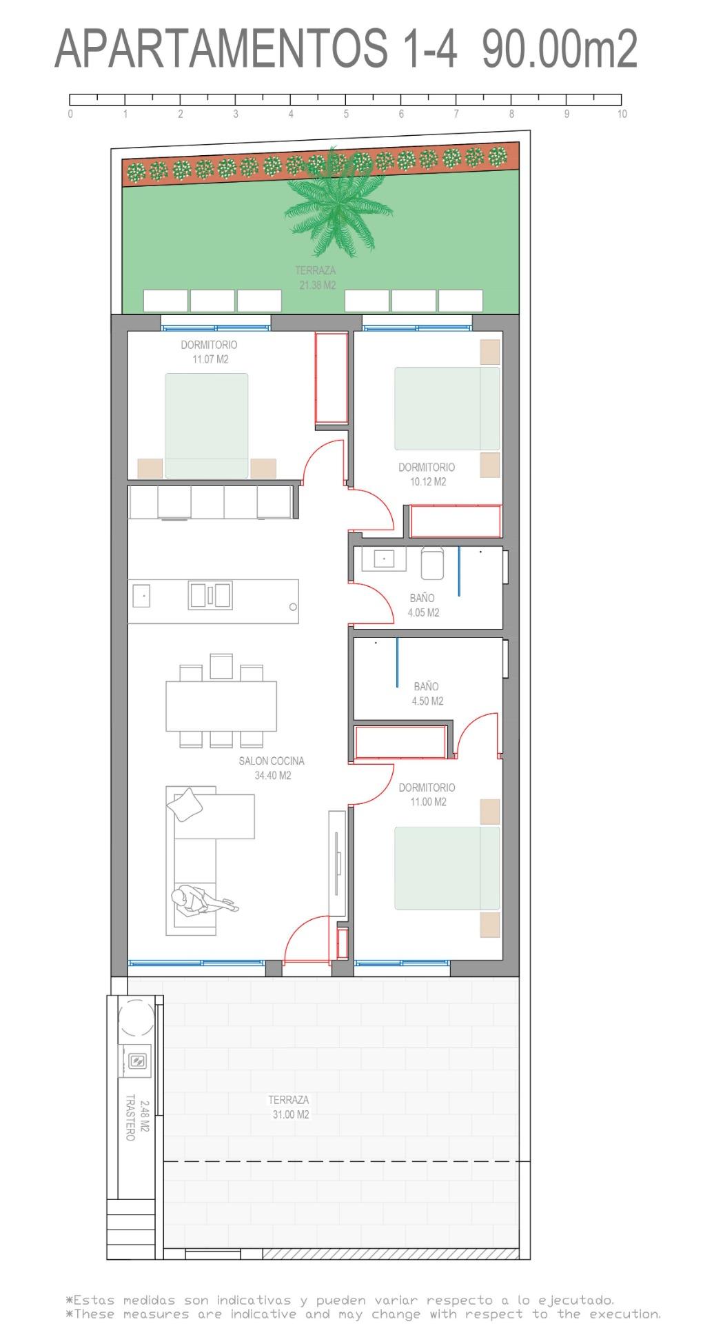 For sale - 3 Bedroom 2 Bathroom Bungalow in Pilar de La Horadada - Parque del Mediterraneo  - Alicante