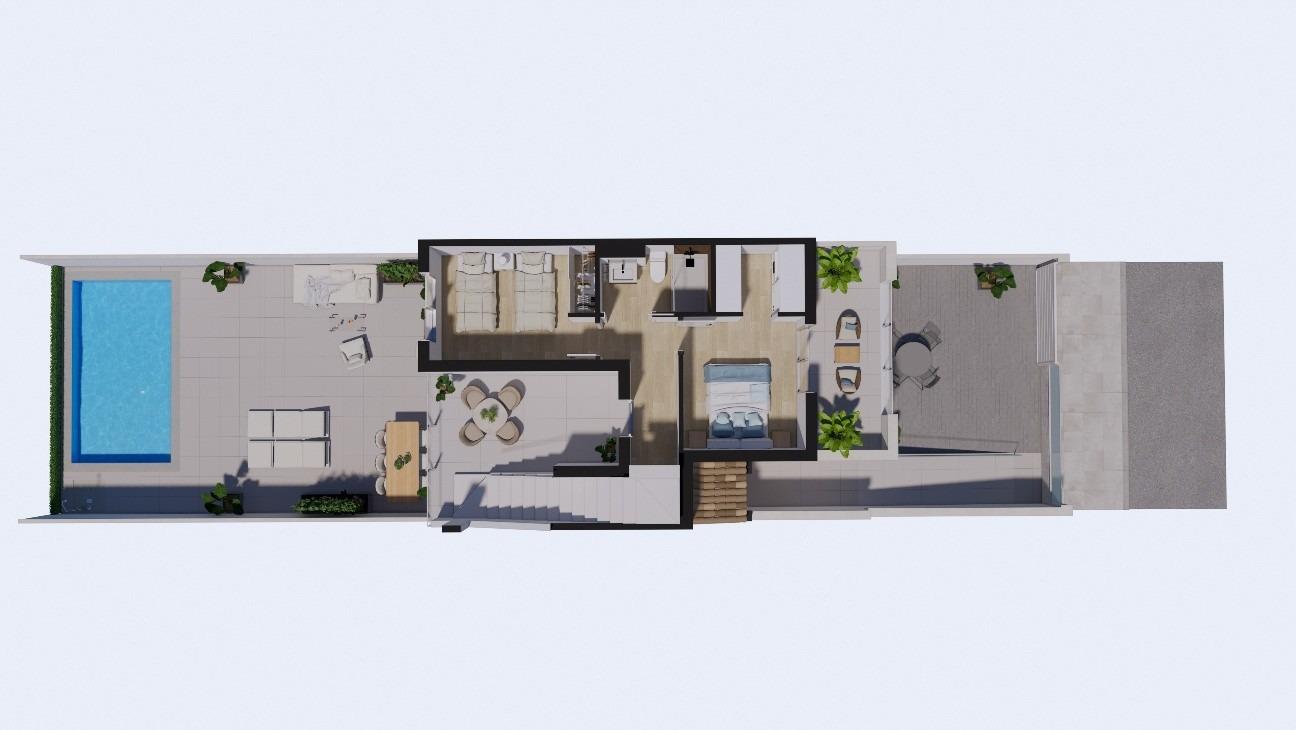New Build - 3 Bedroom 2 Bathroom Town House in Los Alcazares - Serena Golf  - Murcia